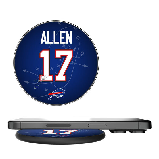 Josh Allen Buffalo Bills 17 Ready 15-Watt Wireless Charger - Sports Gifts, Sports Memorabilia, Sports Collectibles, Fan Shop