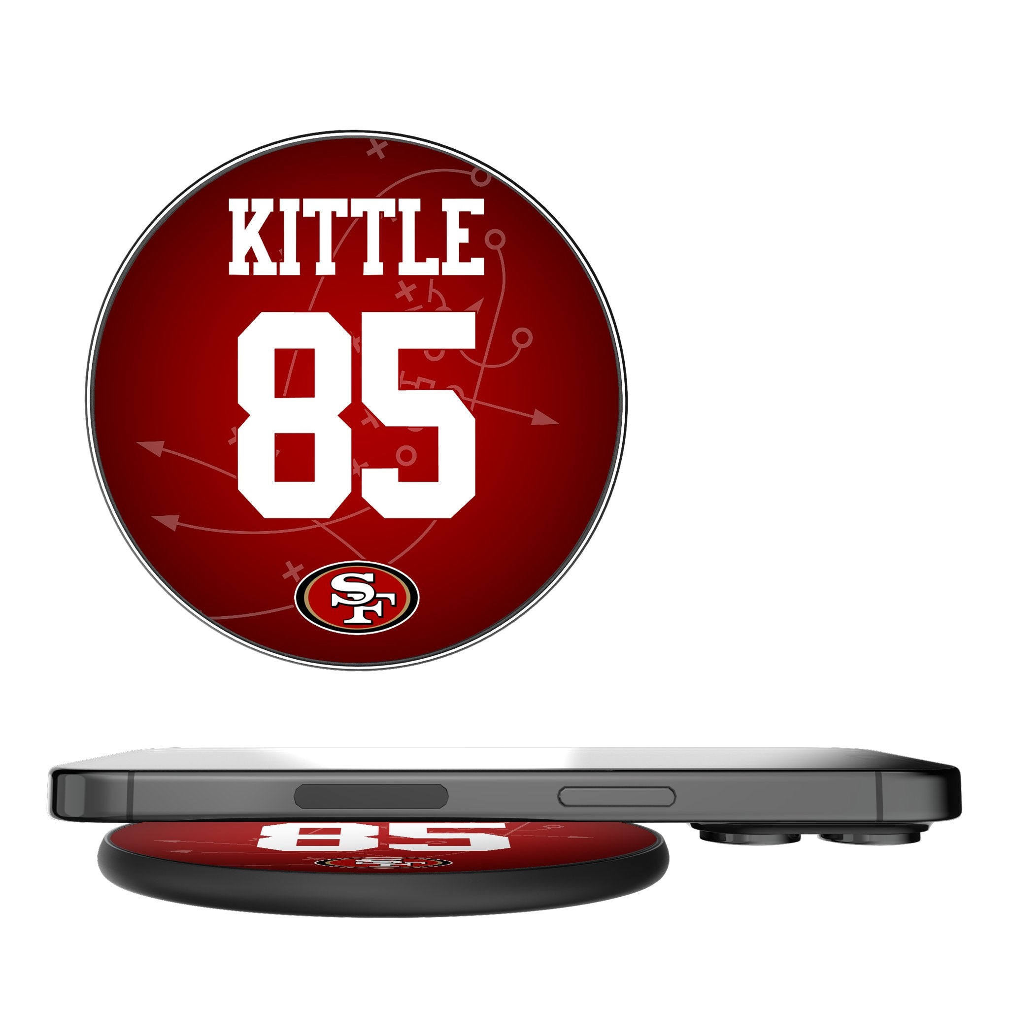 George Kittle San Francisco 49ers 85 Ready 15-Watt Wireless Charger - Sports Gifts, Sports Memorabilia, Sports Collectibles, Fan Shop