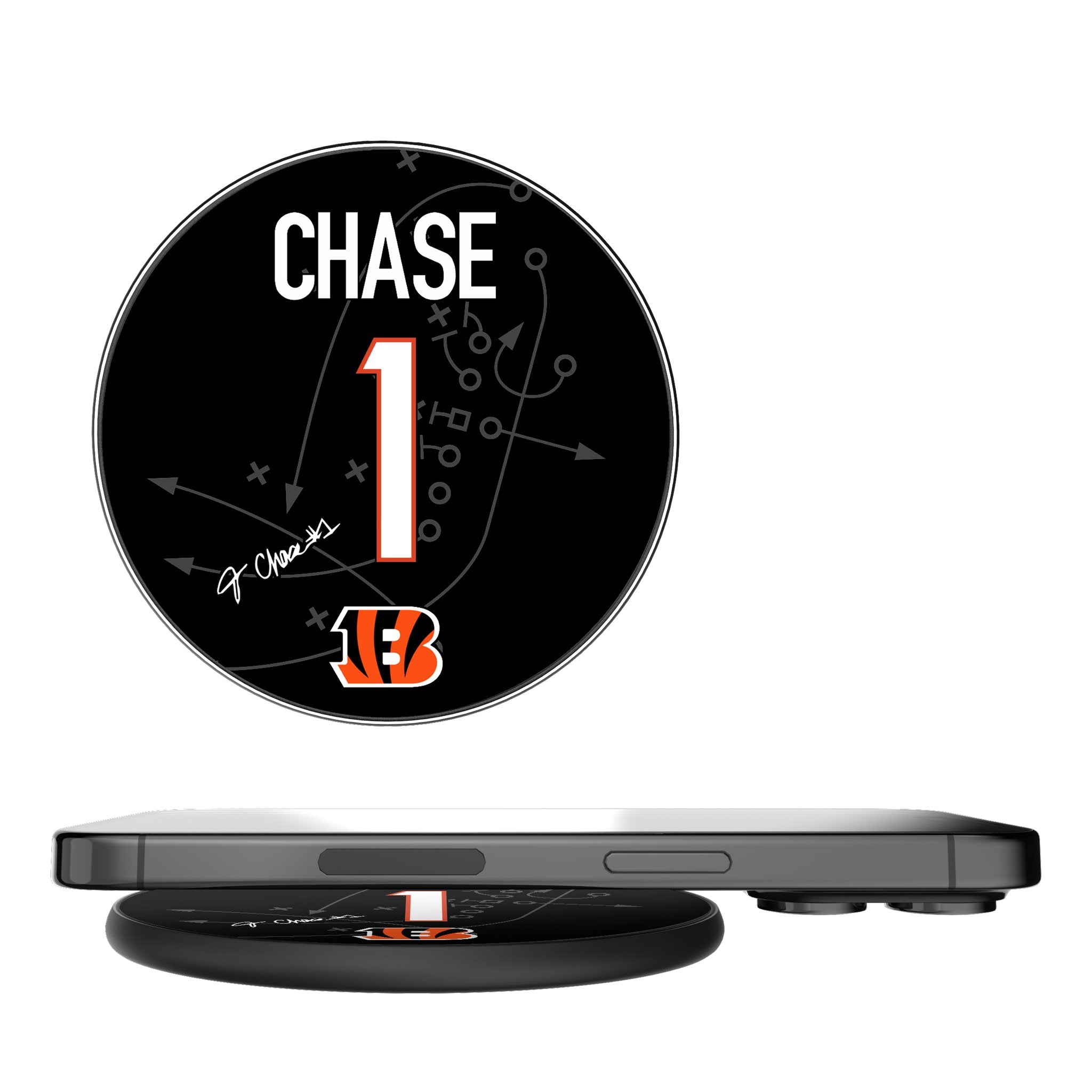 Ja'Marr Chase Cincinnati Bengals 1 Ready 15-Watt Wireless Charger - Sports Gifts, Sports Memorabilia, Sports Collectibles, Fan Shop
