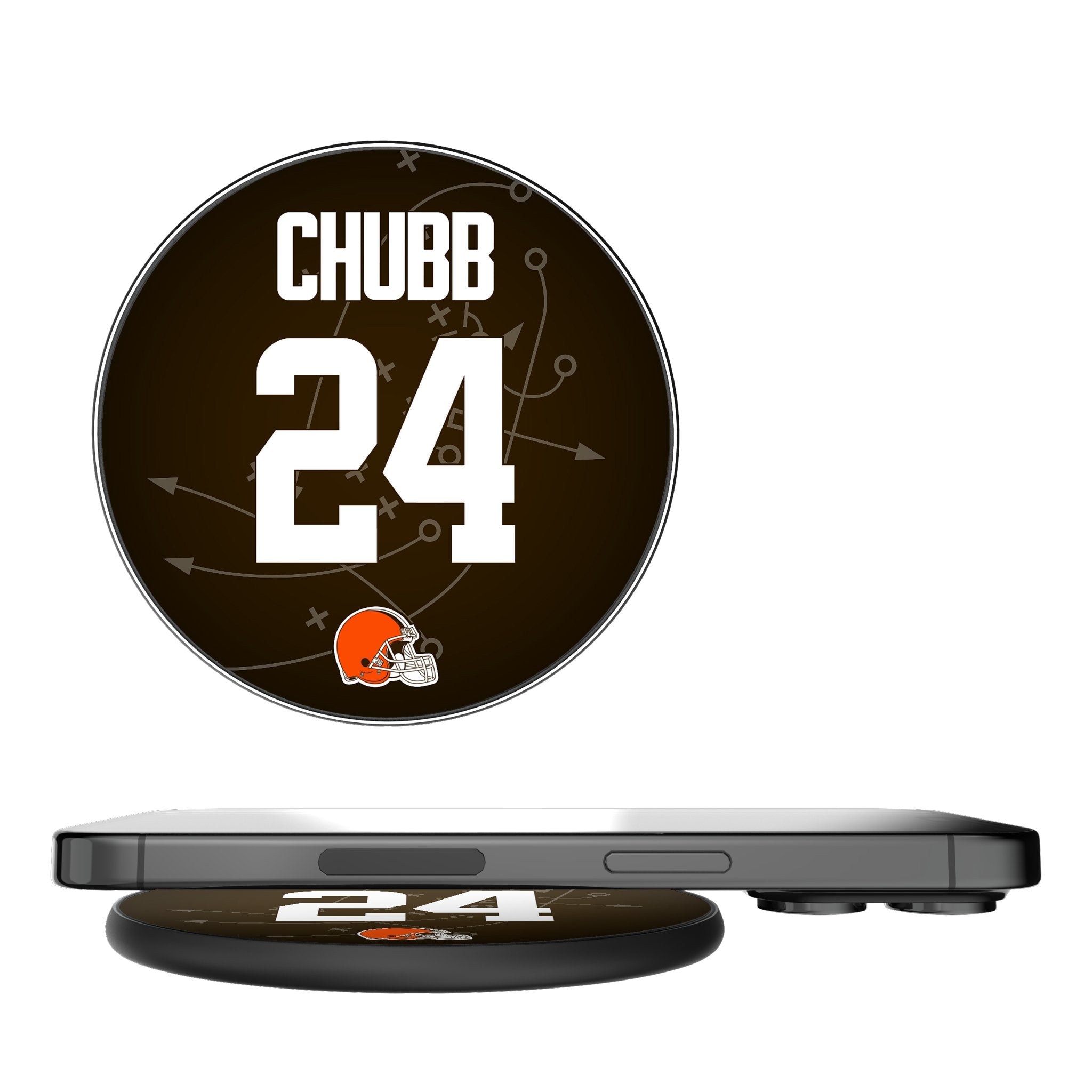 Nick Chubb Cleveland Browns 24 Ready 15-Watt Wireless Charger - Sports Gifts, Sports Memorabilia, Sports Collectibles, Fan Shop