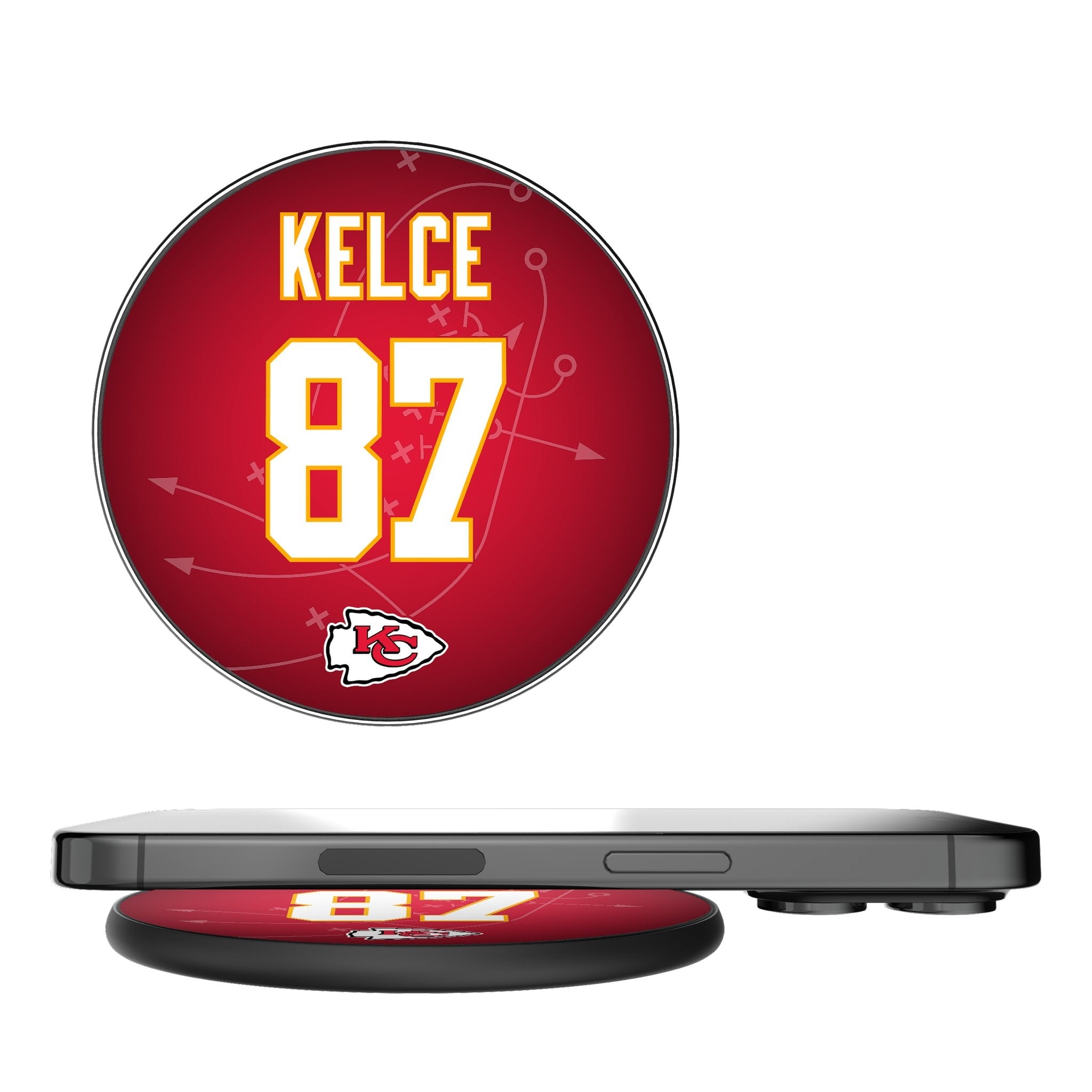 Travis Kelce Kansas City Chiefs 87 Ready 15-Watt Wireless Charger - Sports Gifts, Sports Memorabilia, Sports Collectibles, Fan Shop