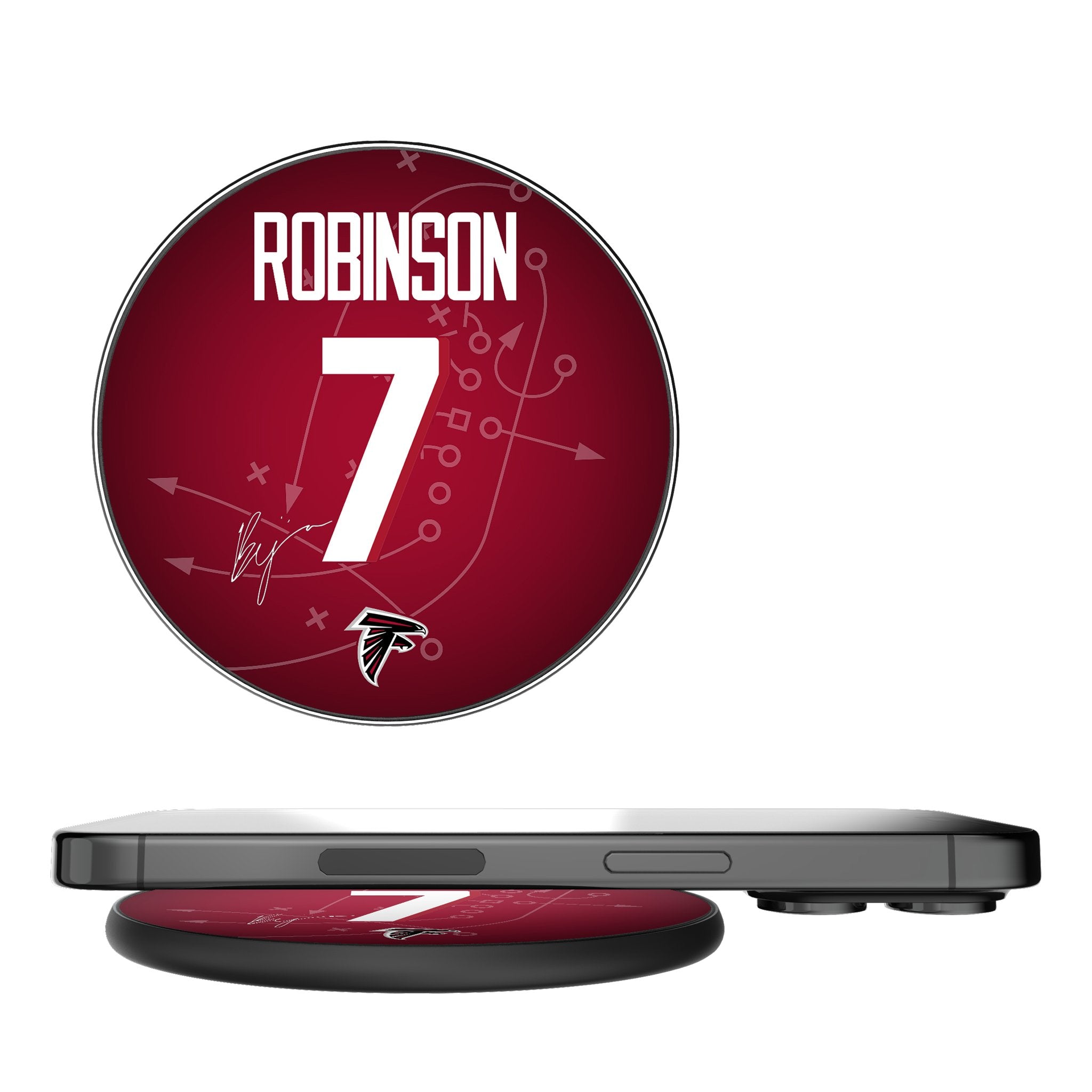 Bijan Robinson Atlanta Falcons 7 Ready 15-Watt Wireless Charger - Sports Gifts, Sports Memorabilia, Sports Collectibles, Fan Shop