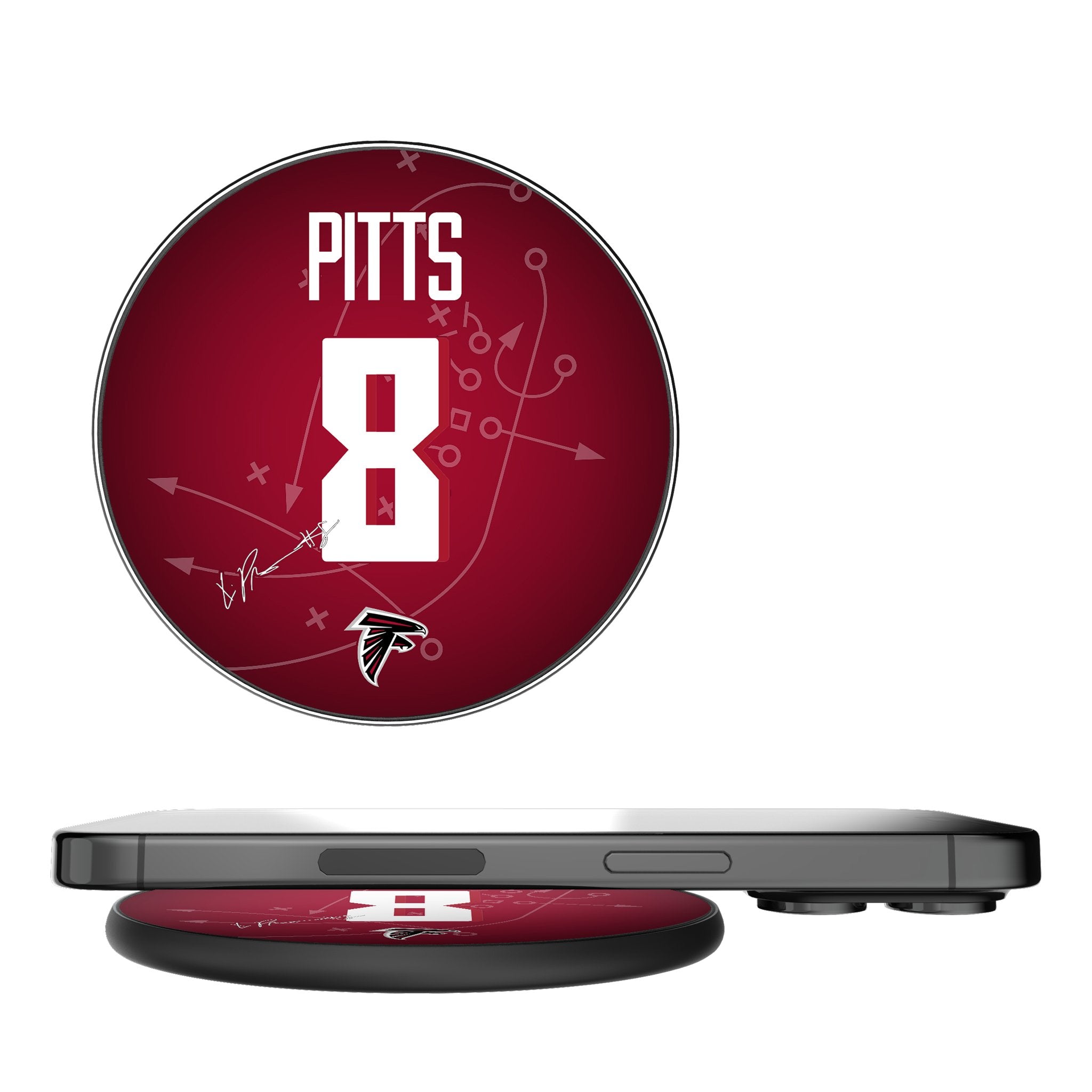 Kyle Pitts Atlanta Falcons 8 Ready 15-Watt Wireless Charger - Sports Gifts, Sports Memorabilia, Sports Collectibles, Fan Shop