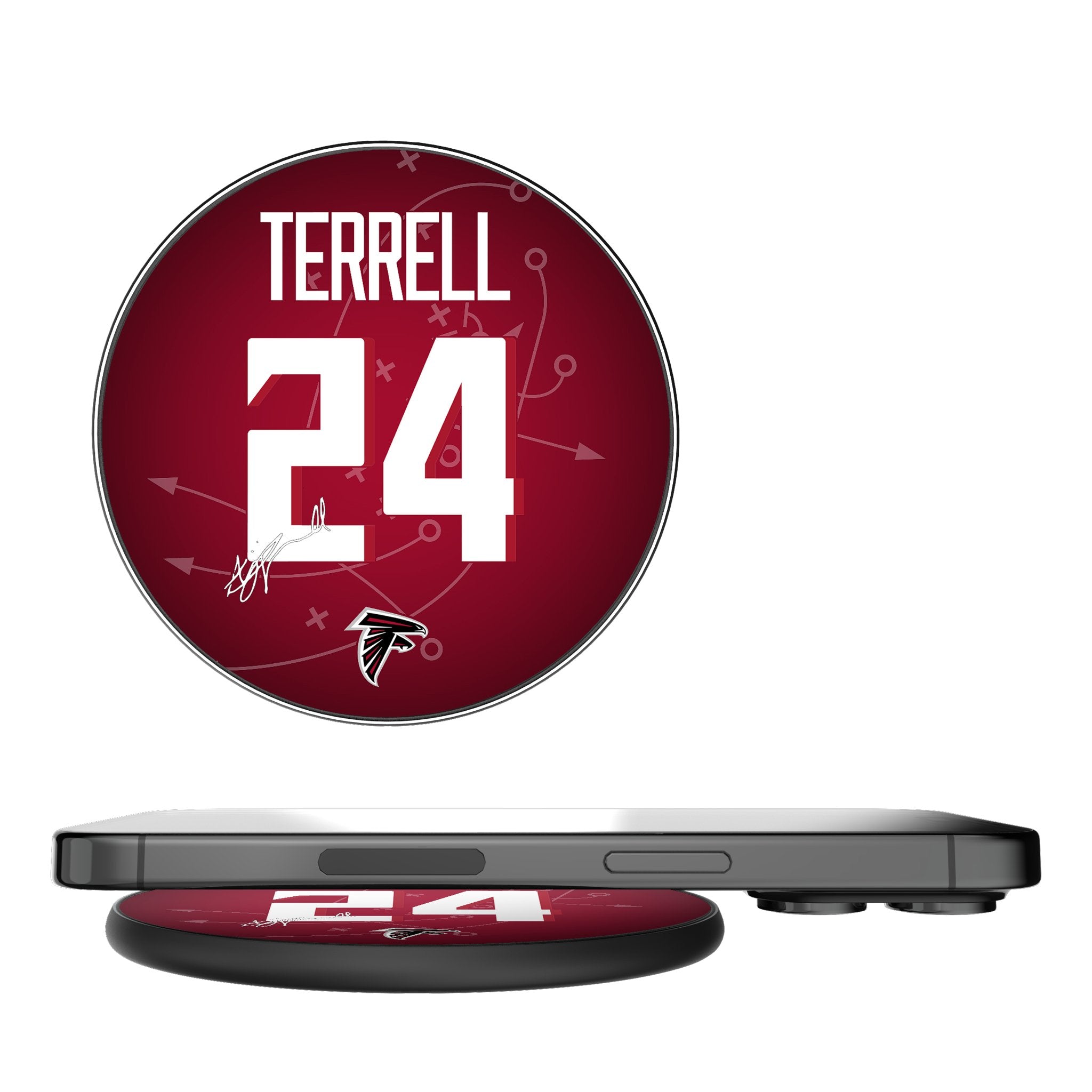 A.J. Terrell Atlanta Falcons 24 Ready 15-Watt Wireless Charger - Sports Gifts, Sports Memorabilia, Sports Collectibles, Fan Shop