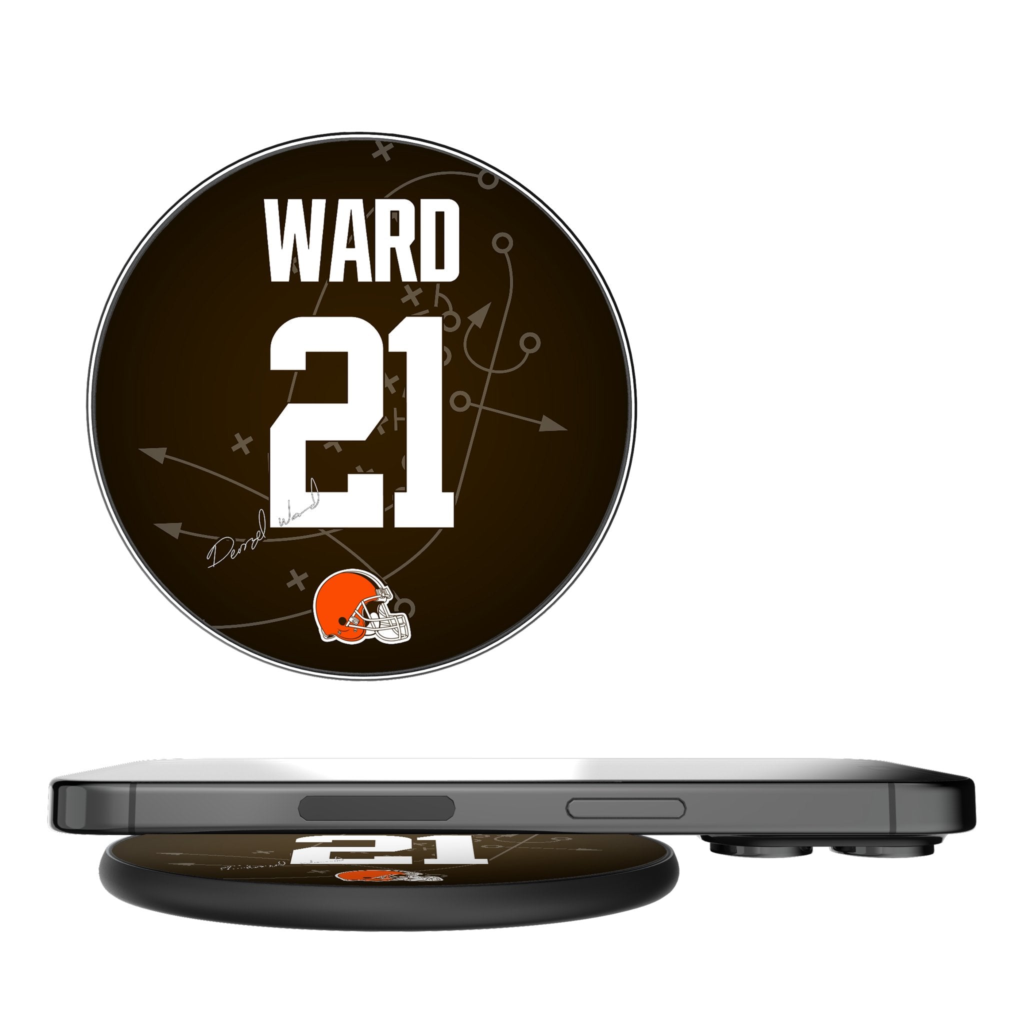 Denzel Ward Cleveland Browns 21 Ready 15-Watt Wireless Charger - Sports Gifts, Sports Memorabilia, Sports Collectibles, Fan Shop
