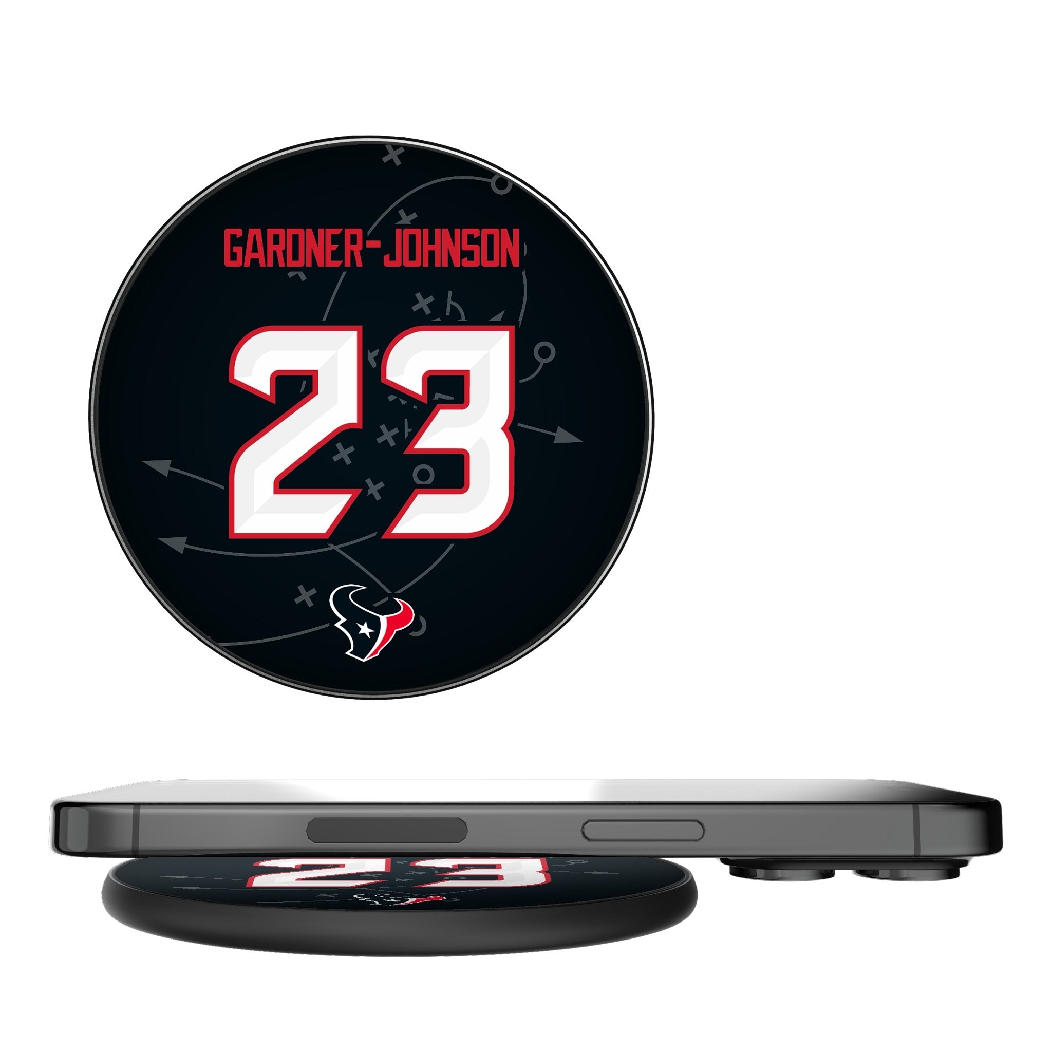 C.J. Gardner-Johnson Houston Texans 23 Game Tactic 15-Watt Wireless Charger - Sports Gifts, Sports Memorabilia, Sports Collectibles, Fan Shop