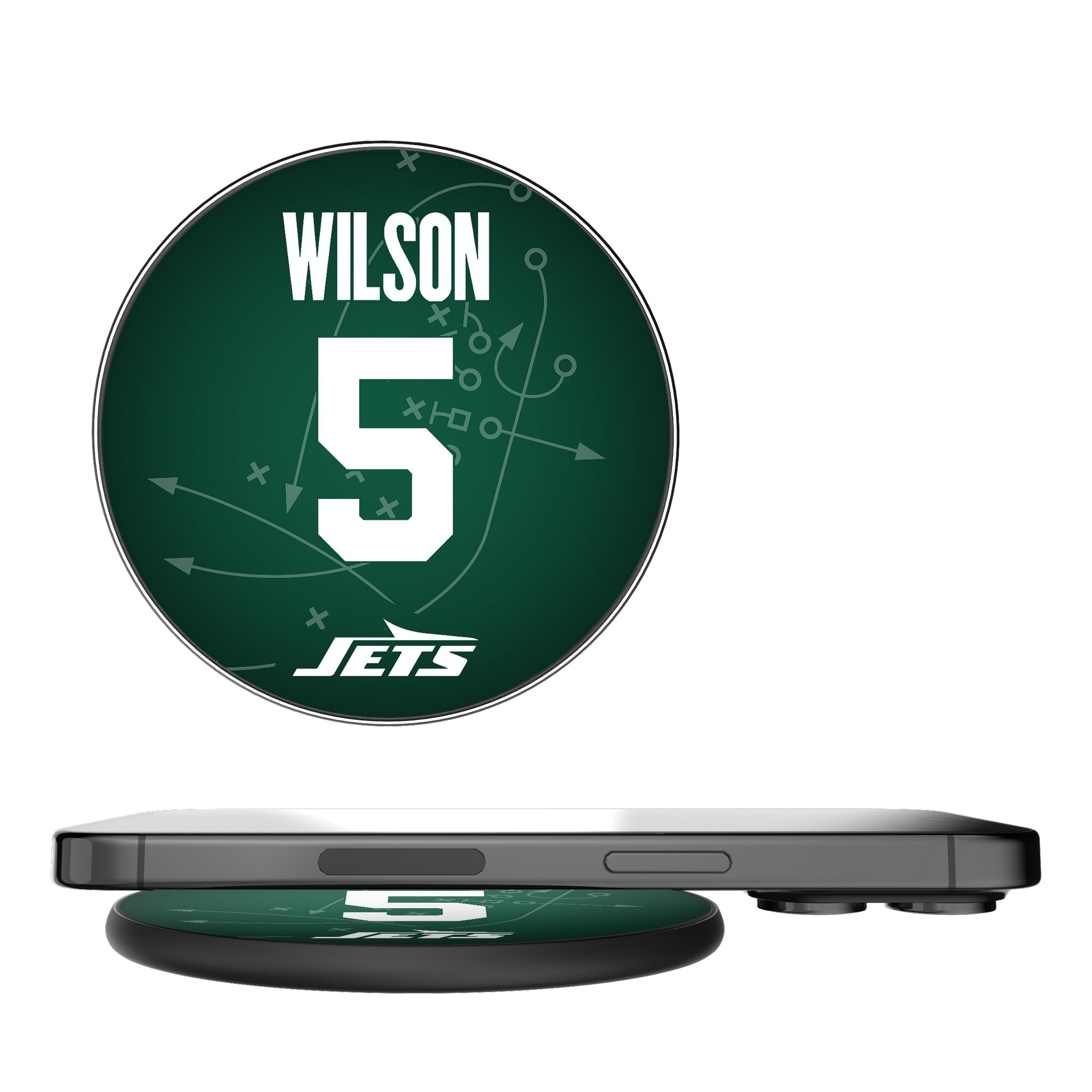 Garrett Wilson New York Jets 5 Ready 15-Watt Wireless Charger - Sports Gifts, Sports Memorabilia, Sports Collectibles, Fan Shop