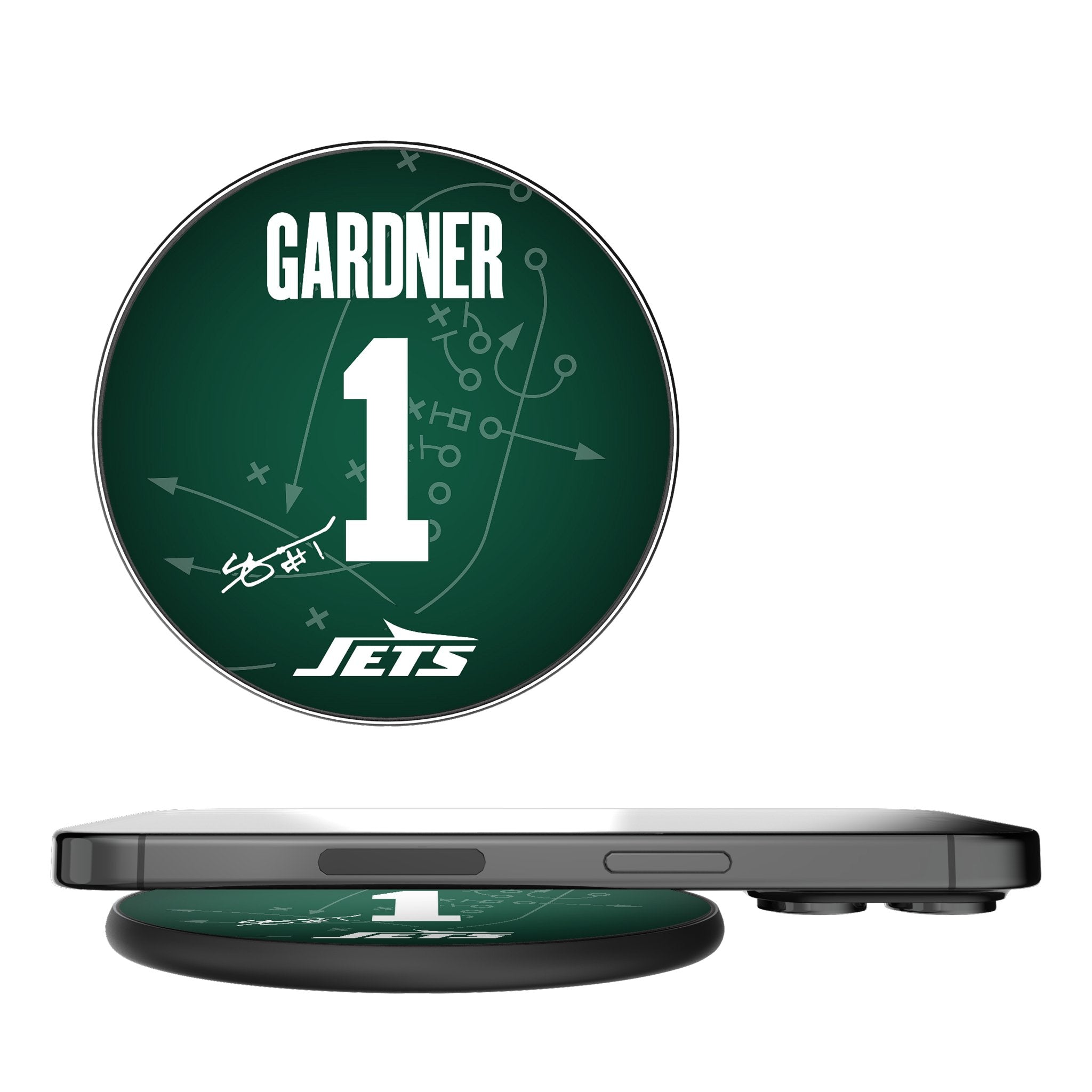 Sauce Gardner New York Jets 1 Ready 15-Watt Wireless Charger - Sports Gifts, Sports Memorabilia, Sports Collectibles, Fan Shop