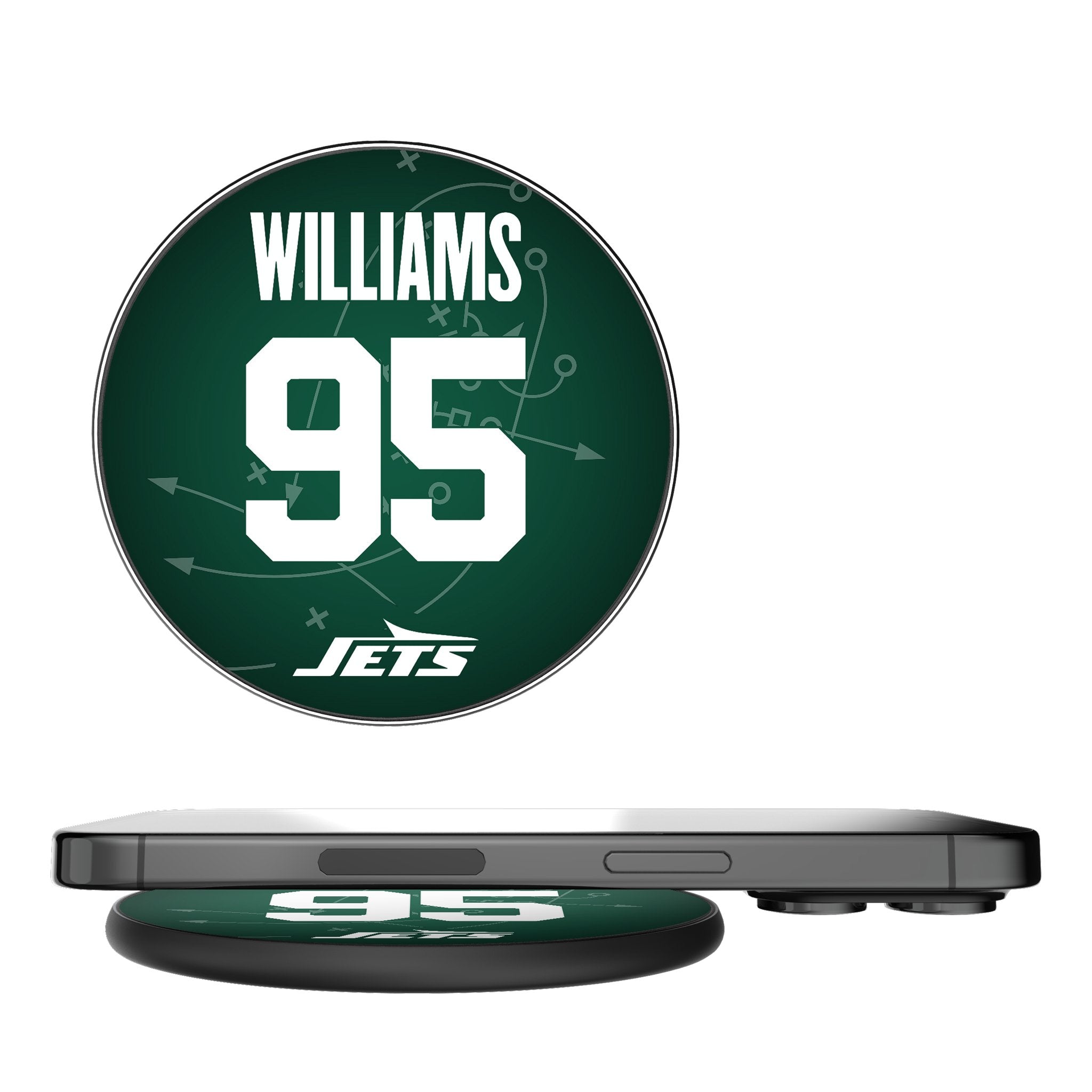 Quinnen Williams New York Jets 95 Ready 15-Watt Wireless Charger - Sports Gifts, Sports Memorabilia, Sports Collectibles, Fan Shop