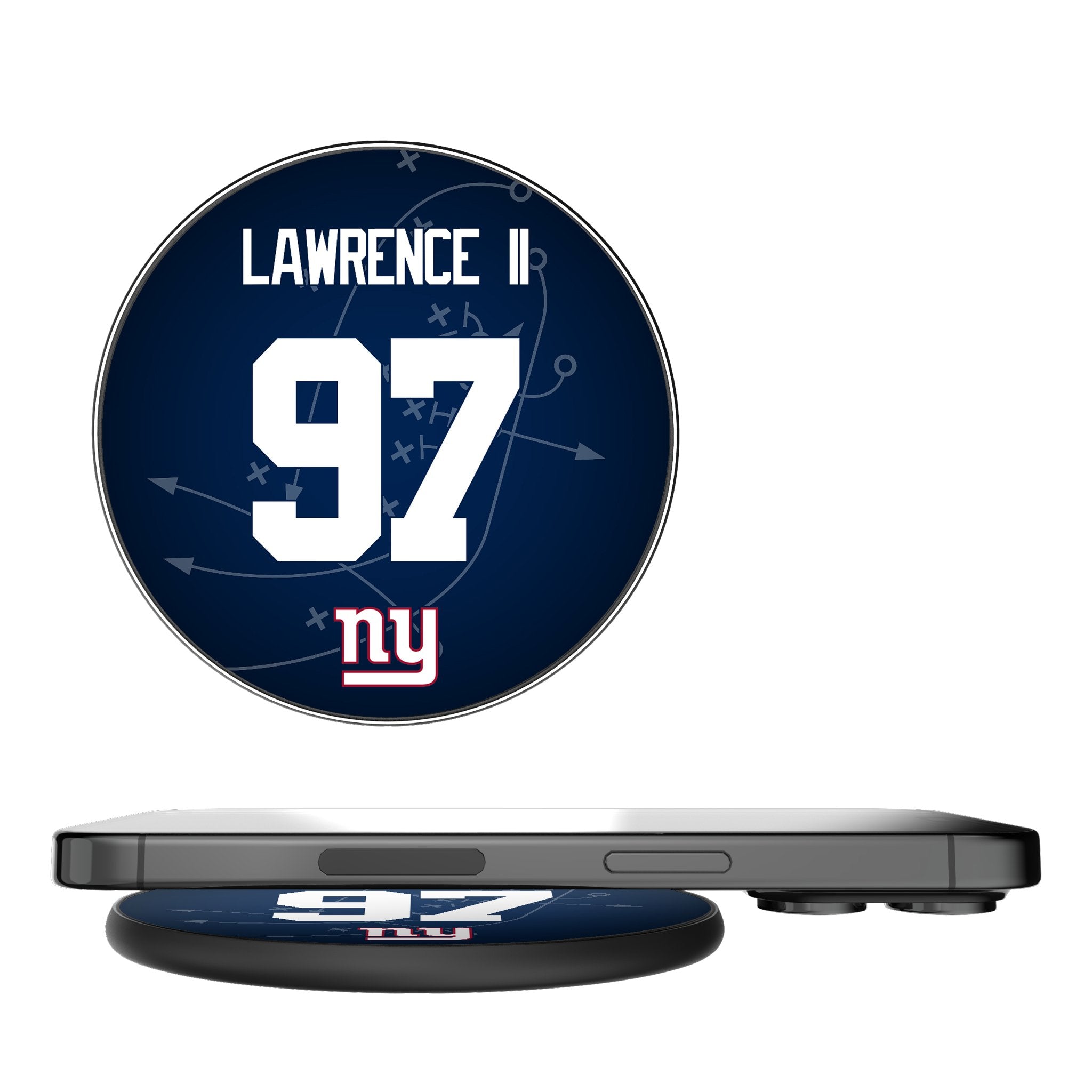 Dexter Lawrence II New York Giants 97 Ready 15-Watt Wireless Charger - Sports Gifts, Sports Memorabilia, Sports Collectibles, Fan Shop