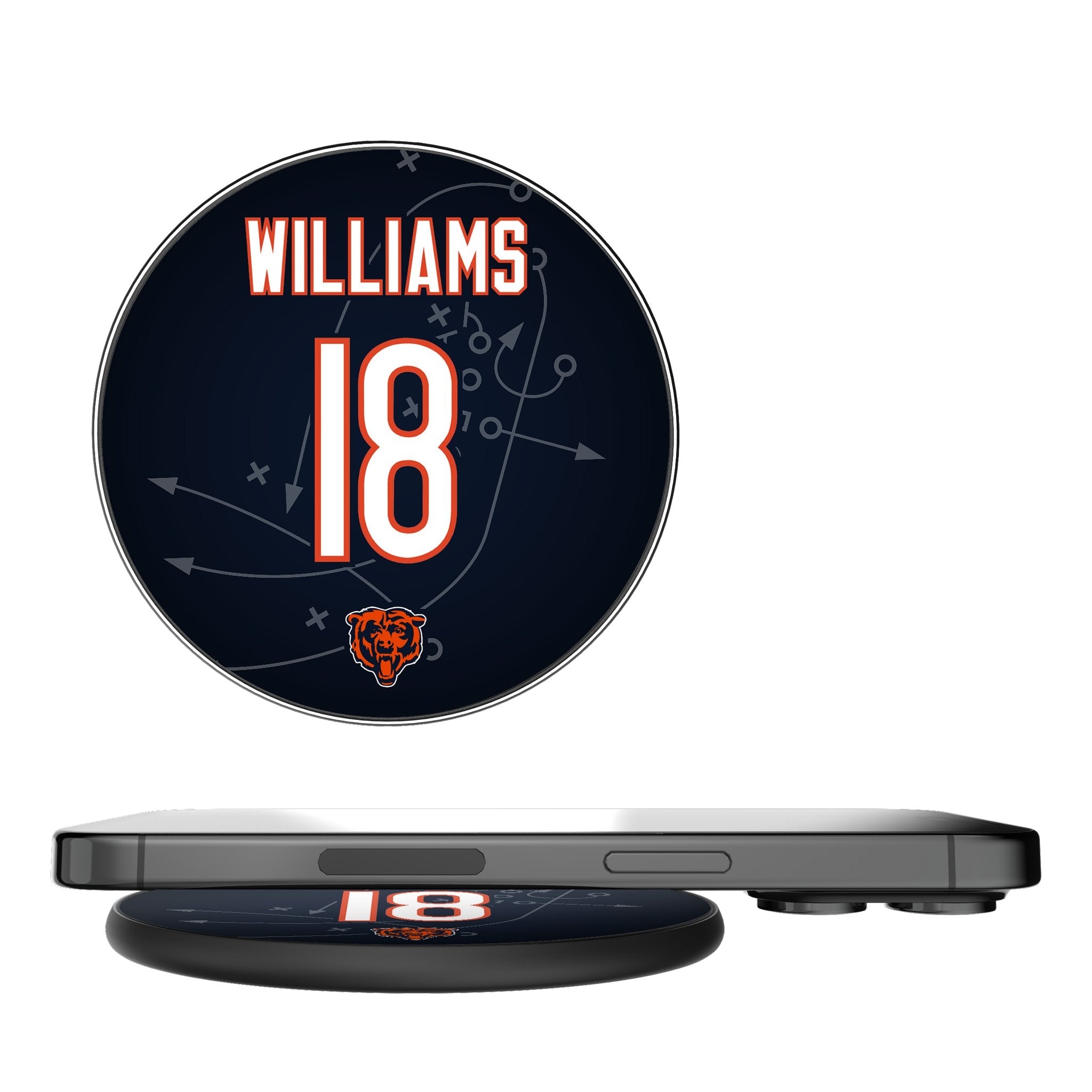Caleb Williams Chicago Bears 18 Ready 15-Watt Wireless Charger - Sports Gifts, Sports Memorabilia, Sports Collectibles, Fan Shop