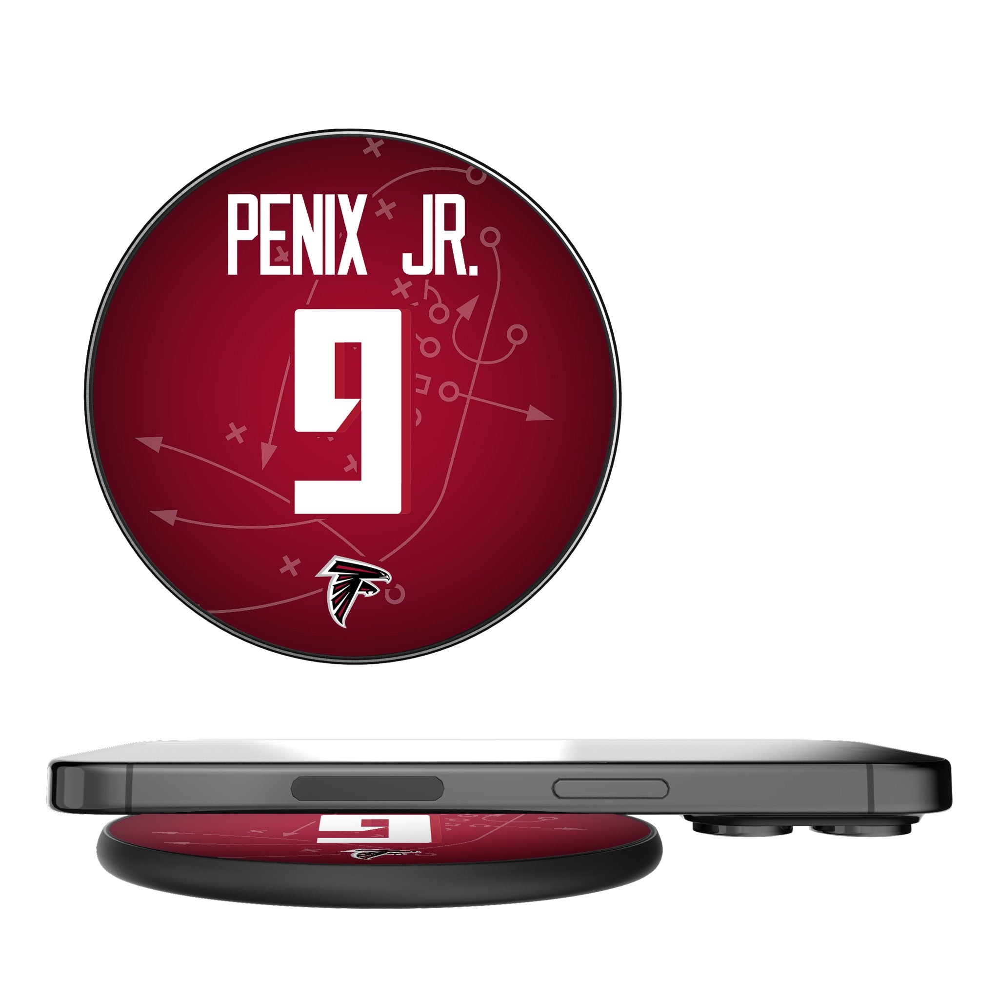 Michael Penix Jr. Atlanta Falcons 9 Game Tactic 15-Watt Wireless Charger - Sports Gifts, Sports Memorabilia, Sports Collectibles, Fan Shop