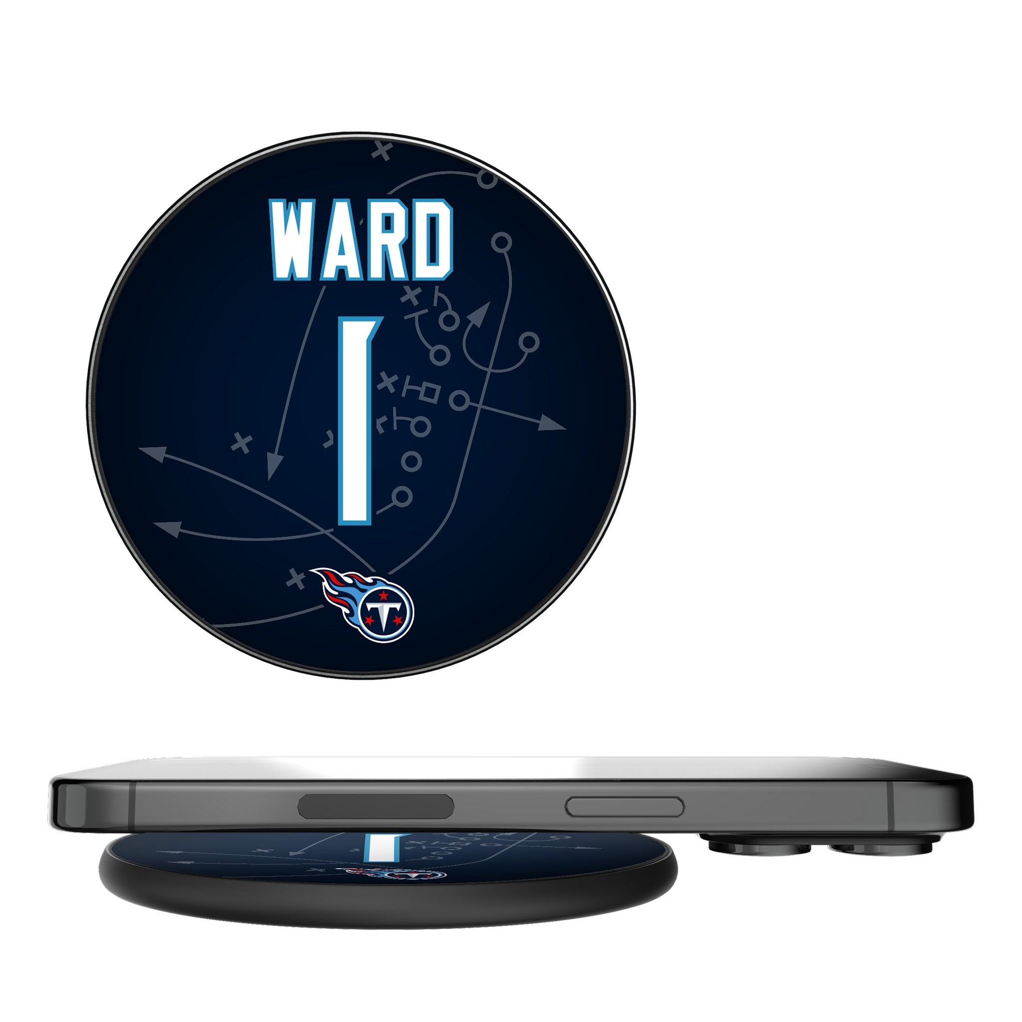 Cameron Ward Tennessee Titans 1 Game Tactic 15-Watt Wireless Charger - Sports Gifts, Sports Memorabilia, Sports Collectibles, Fan Shop