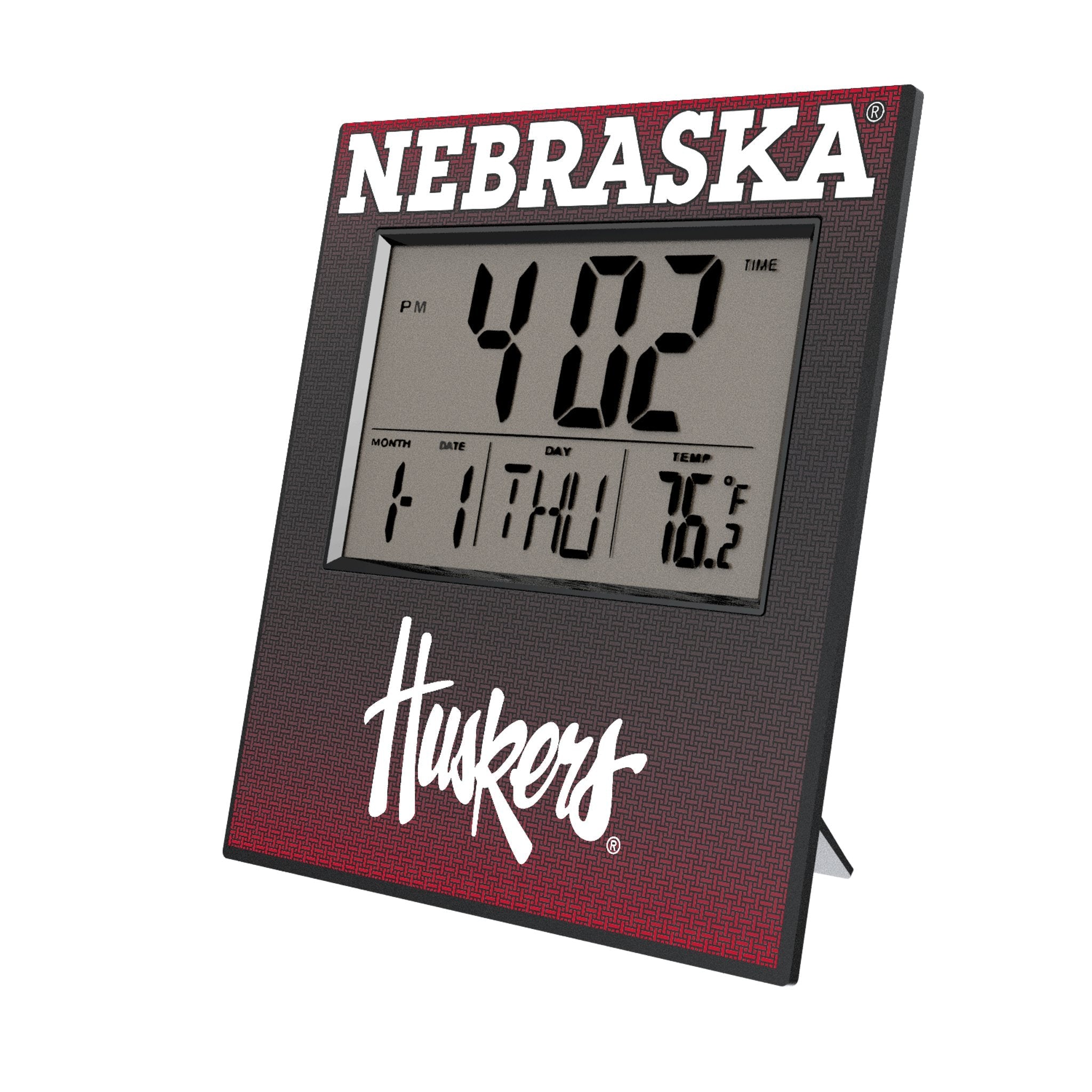 University of Nebraska Huskers Linen Wall Clock - Sports Gifts, Sports Memorabilia, Sports Collectibles, Fan Shop
