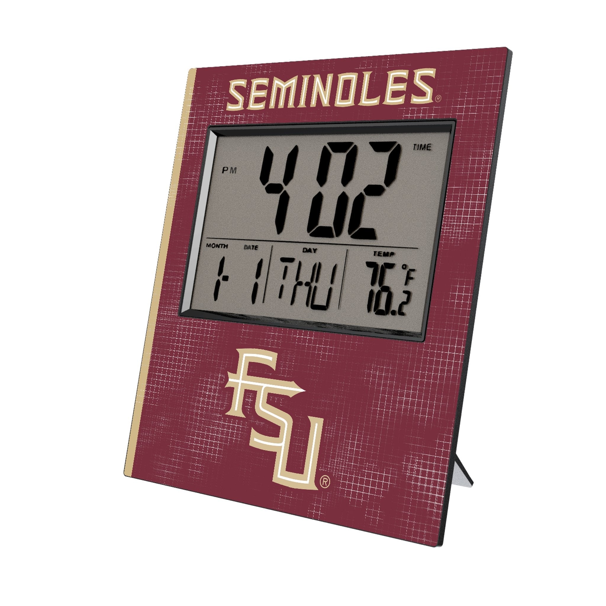 Florida State University Seminoles Athletic Wordmark Hatch Wall Clock - Sports Gifts, Sports Memorabilia, Sports Collectibles, Fan Shop