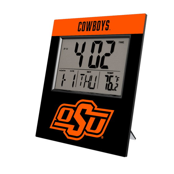 Oklahoma State Cowboys Color Block Wall Clock-0