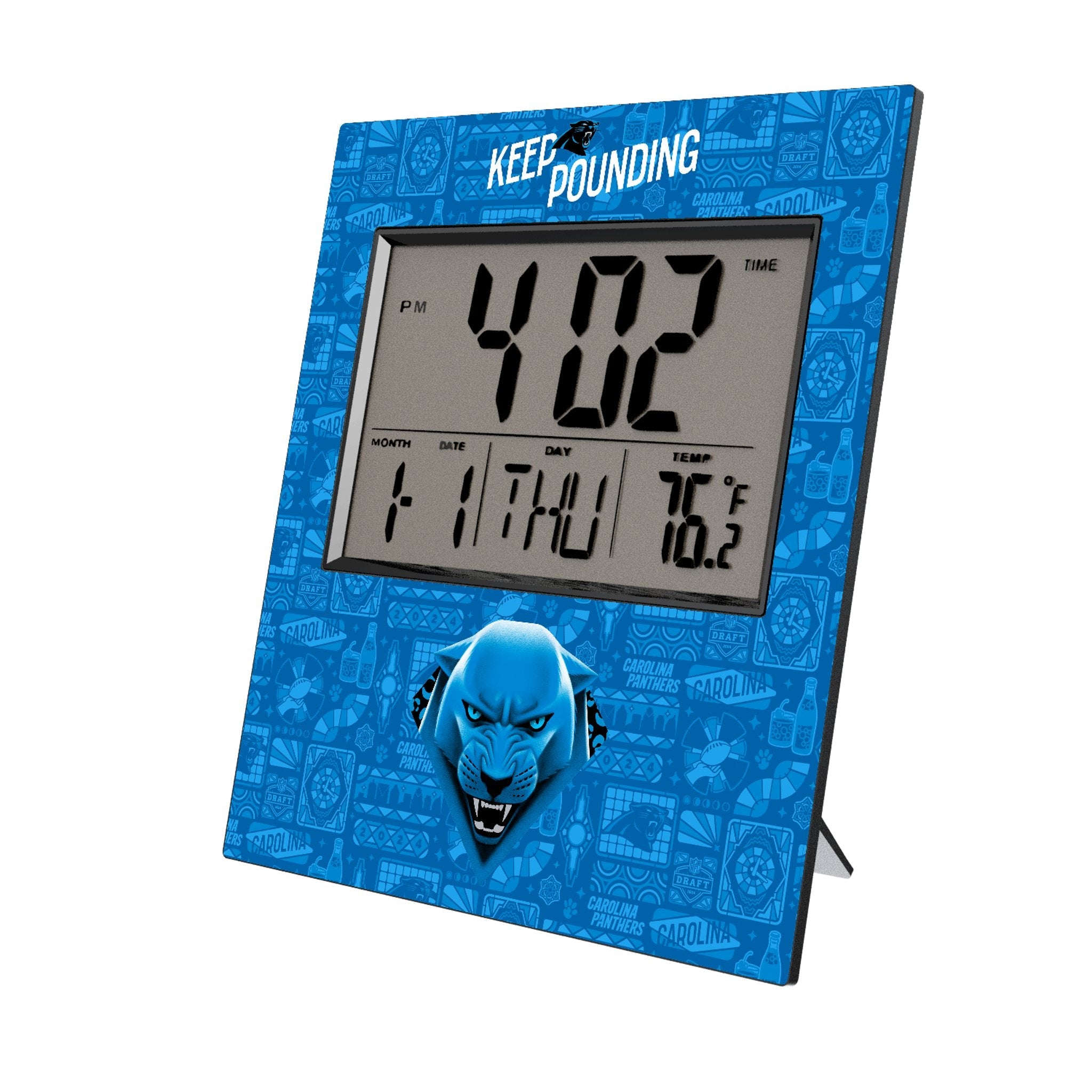 Carolina Panthers 2024 Illustrated Limited Edition Wall Clock - Sports Gifts, Sports Memorabilia, Sports Collectibles, Fan Shop
