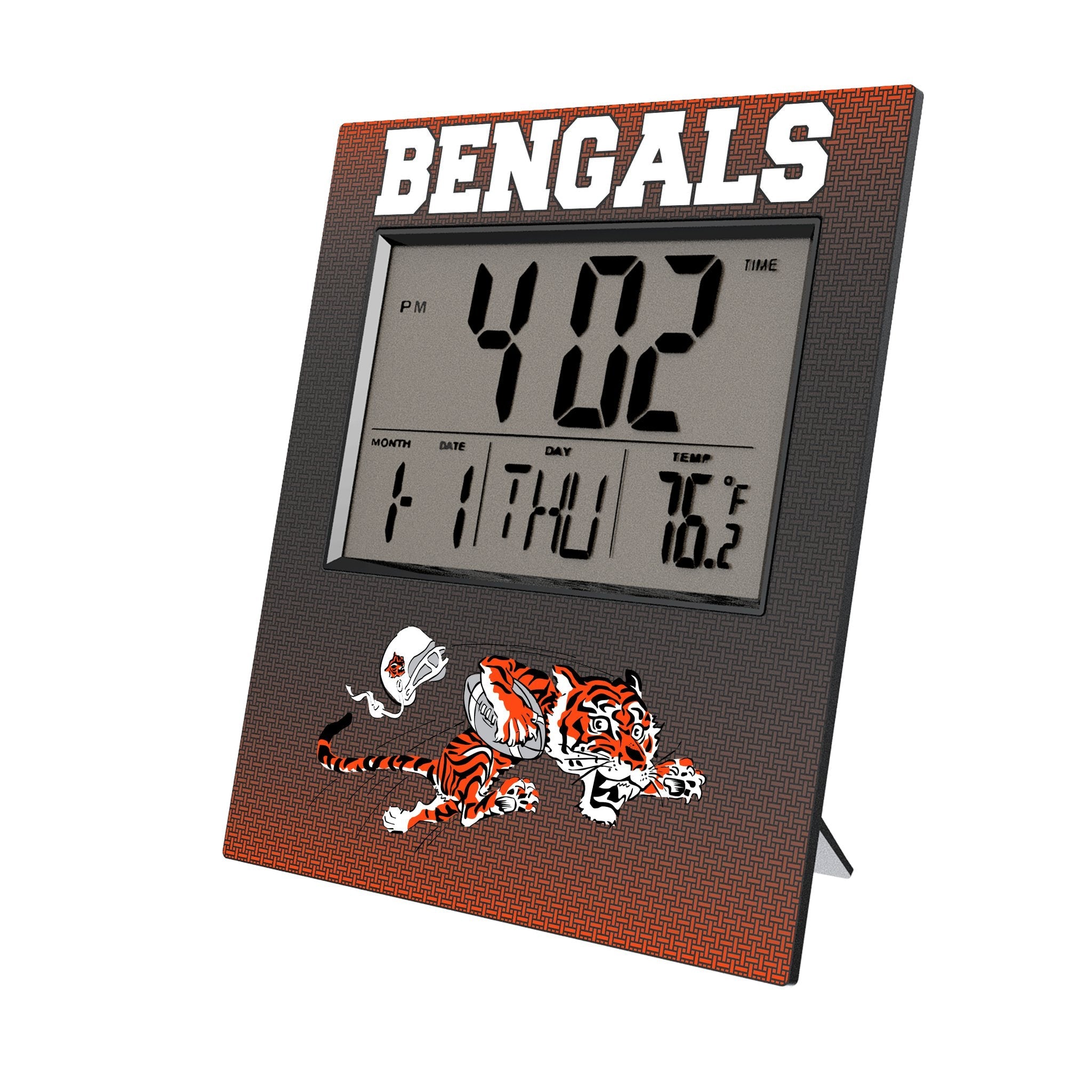 Cincinnati Bengals Historic Collection Linen Wall Clock - Sports Gifts, Sports Memorabilia, Sports Collectibles, Fan Shop