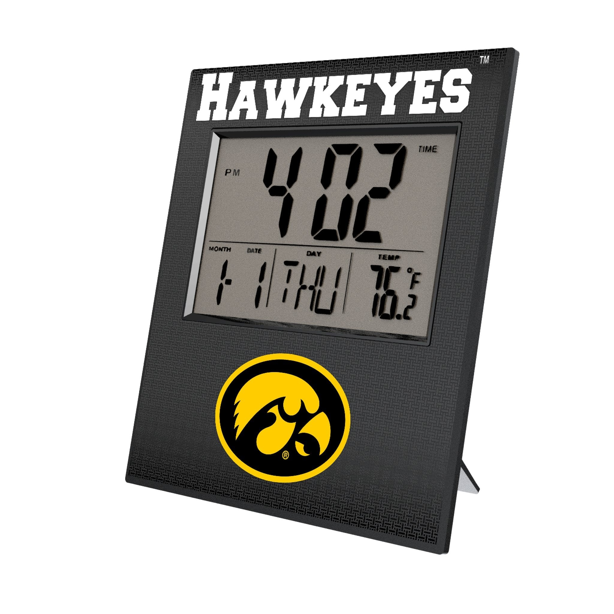 University of Iowa Hawkeyes Linen Wall Clock - Sports Gifts, Sports Memorabilia, Sports Collectibles, Fan Shop