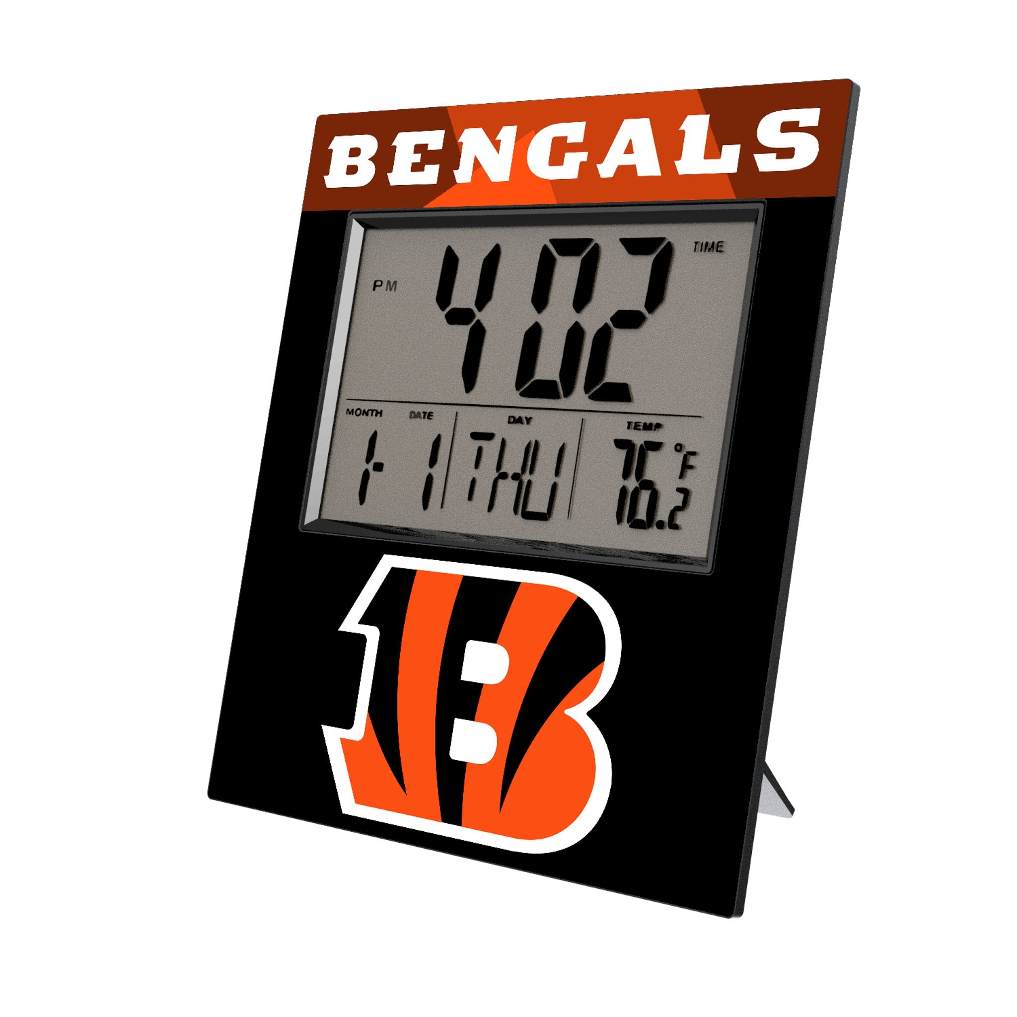 Cincinnati Bengals Color Block Wall Clock - Sports Gifts, Sports Memorabilia, Sports Collectibles, Fan Shop