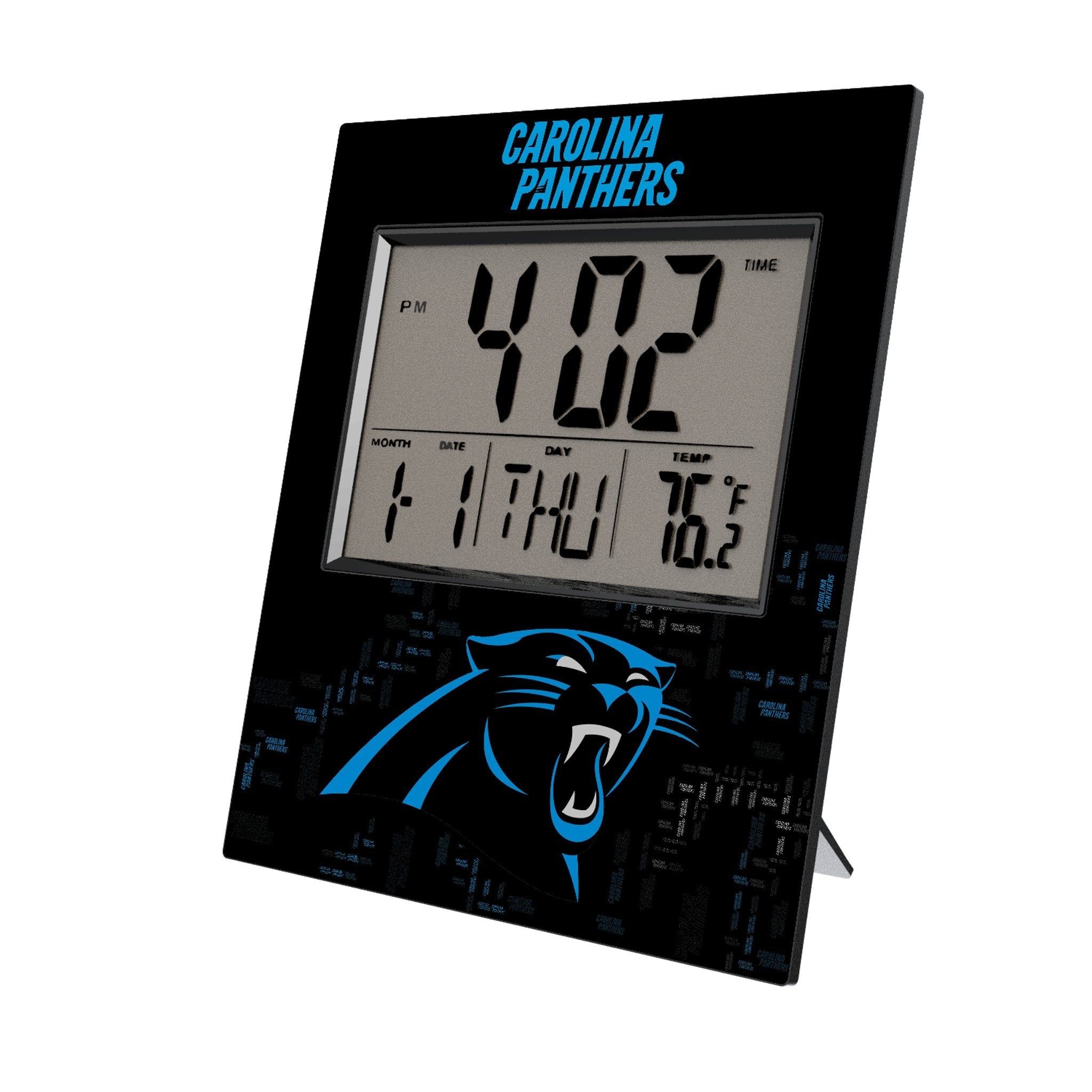 Carolina Panthers Quadtile Wall Clock - Sports Gifts, Sports Memorabilia, Sports Collectibles, Fan Shop