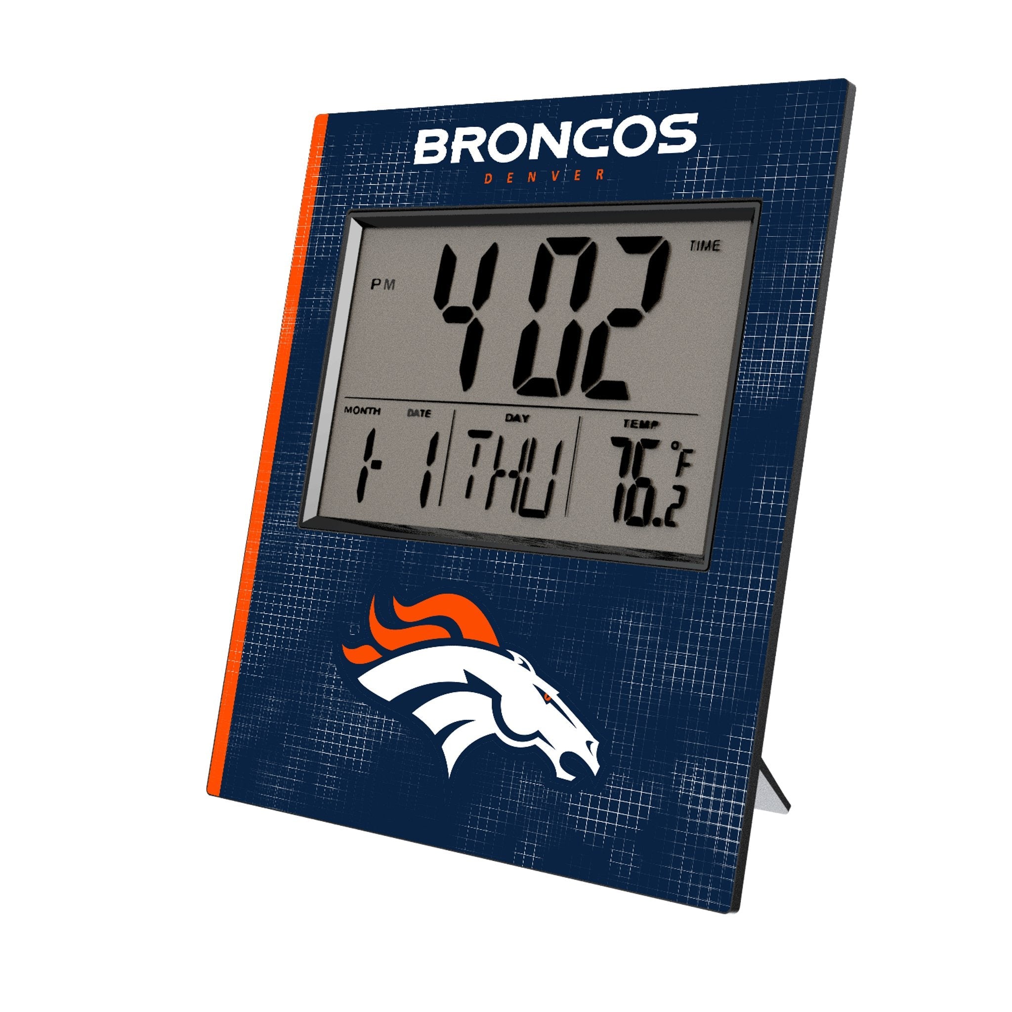 Denver Broncos Hatch Wall Clock - Sports Gifts, Sports Memorabilia, Sports Collectibles, Fan Shop