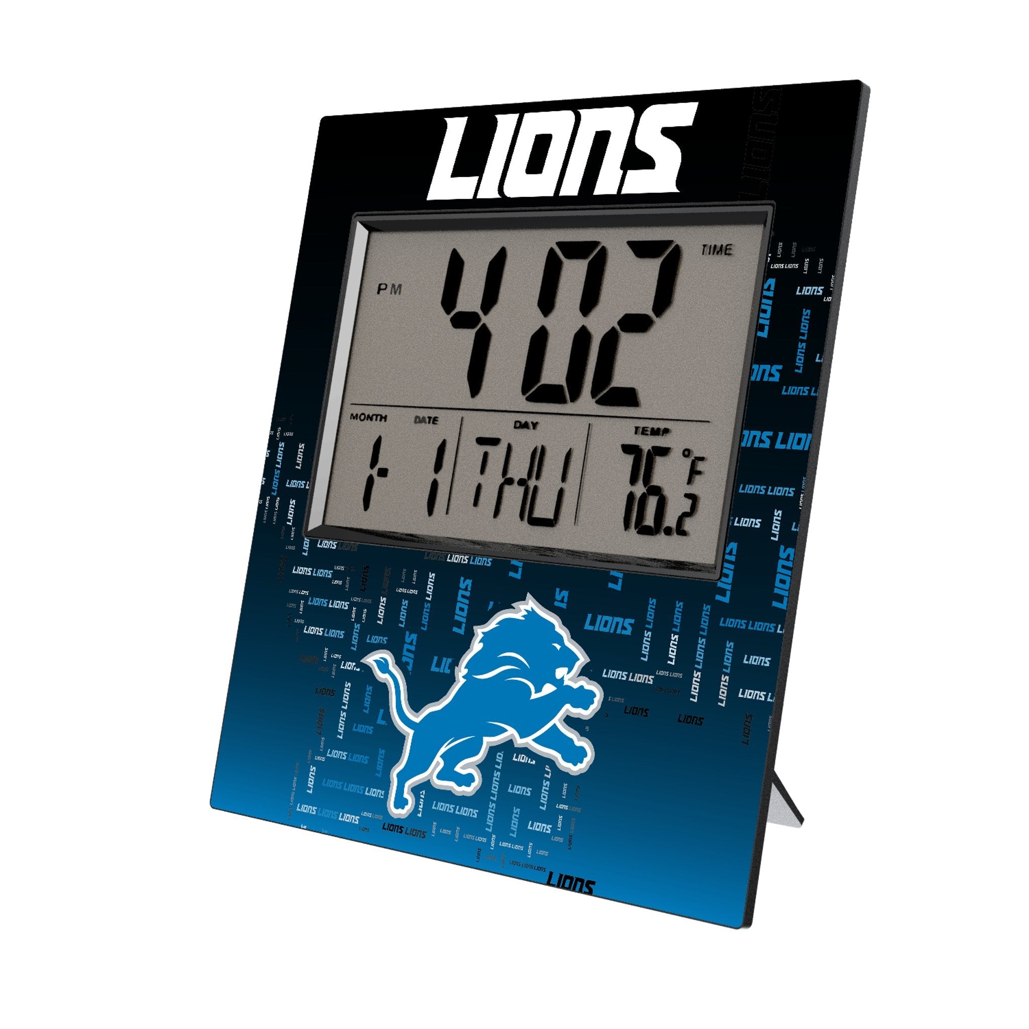 Detroit Lions Quadtile Wall Clock - Sports Gifts, Sports Memorabilia, Sports Collectibles, Fan Shop