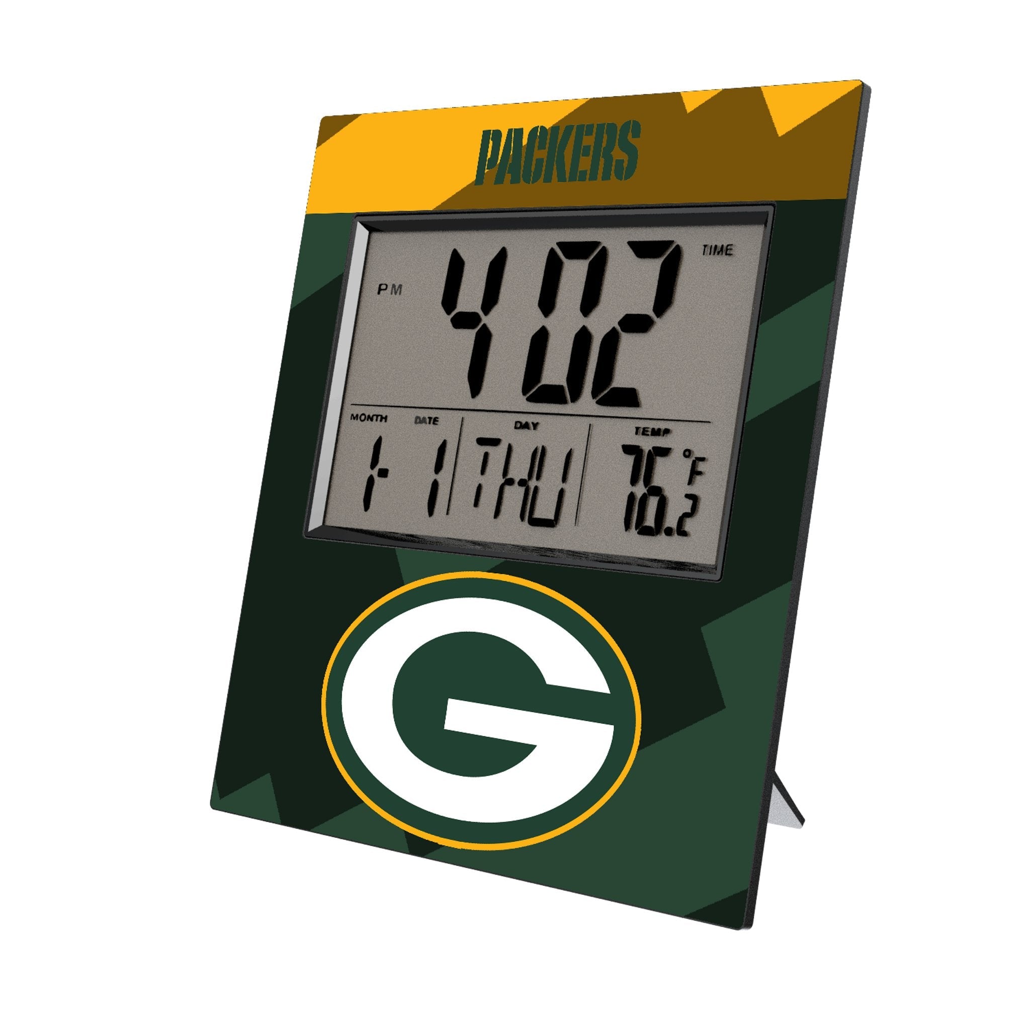 Green Bay Packers Color Block Wall Clock - Sports Gifts, Sports Memorabilia, Sports Collectibles, Fan Shop
