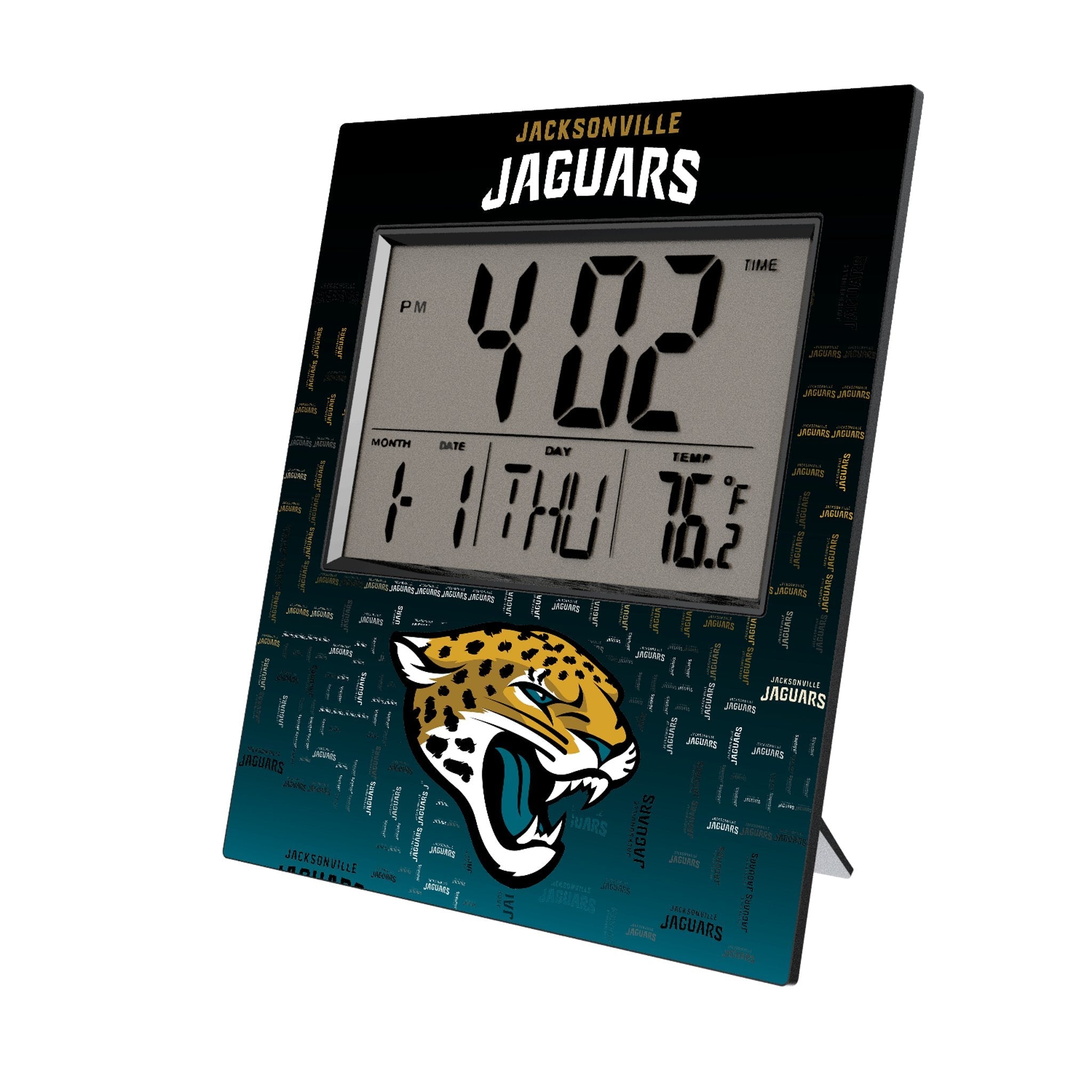 Jacksonville Jaguars Quadtile Wall Clock - Sports Gifts, Sports Memorabilia, Sports Collectibles, Fan Shop