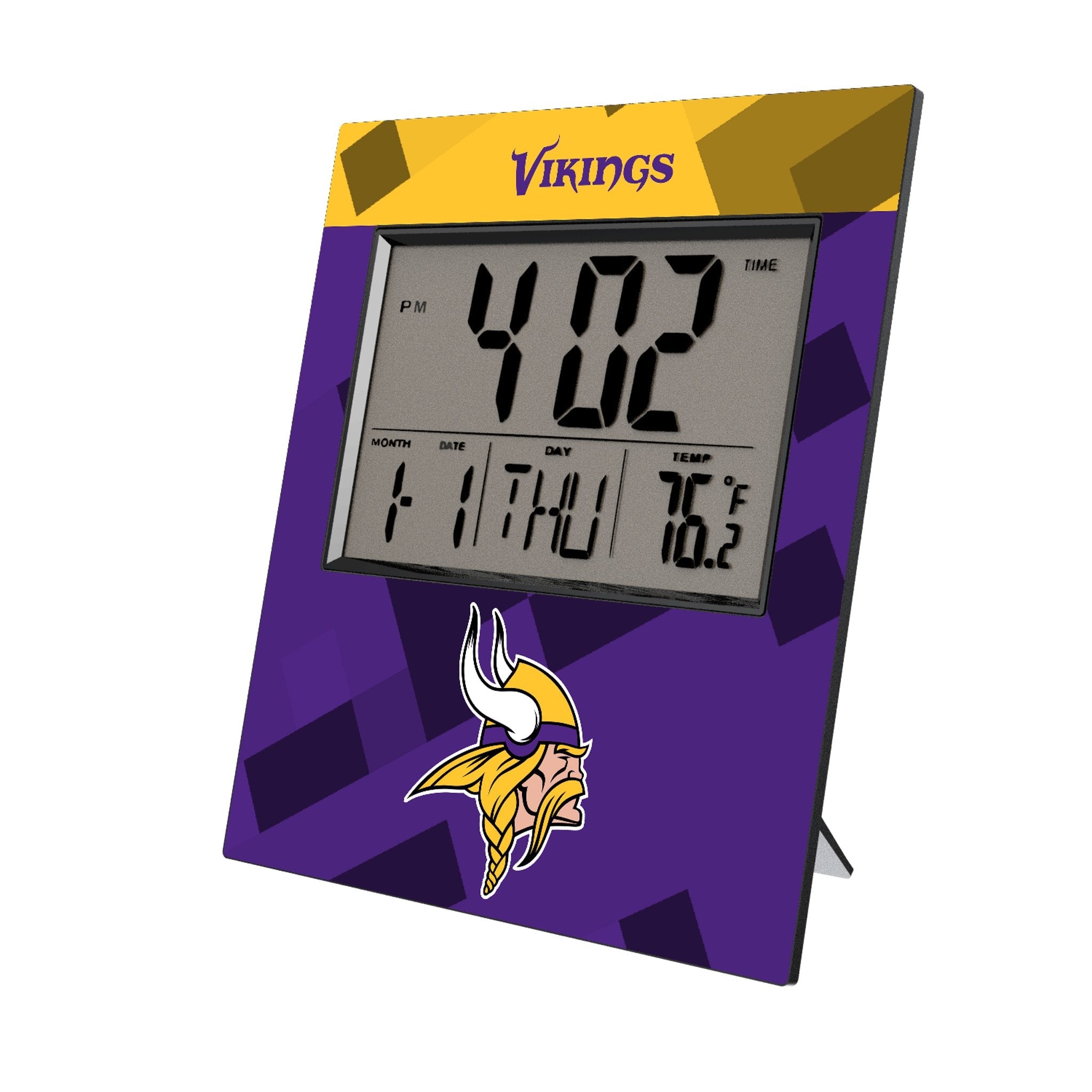 Minnesota Vikings Color Block Wall Clock - Sports Gifts, Sports Memorabilia, Sports Collectibles, Fan Shop