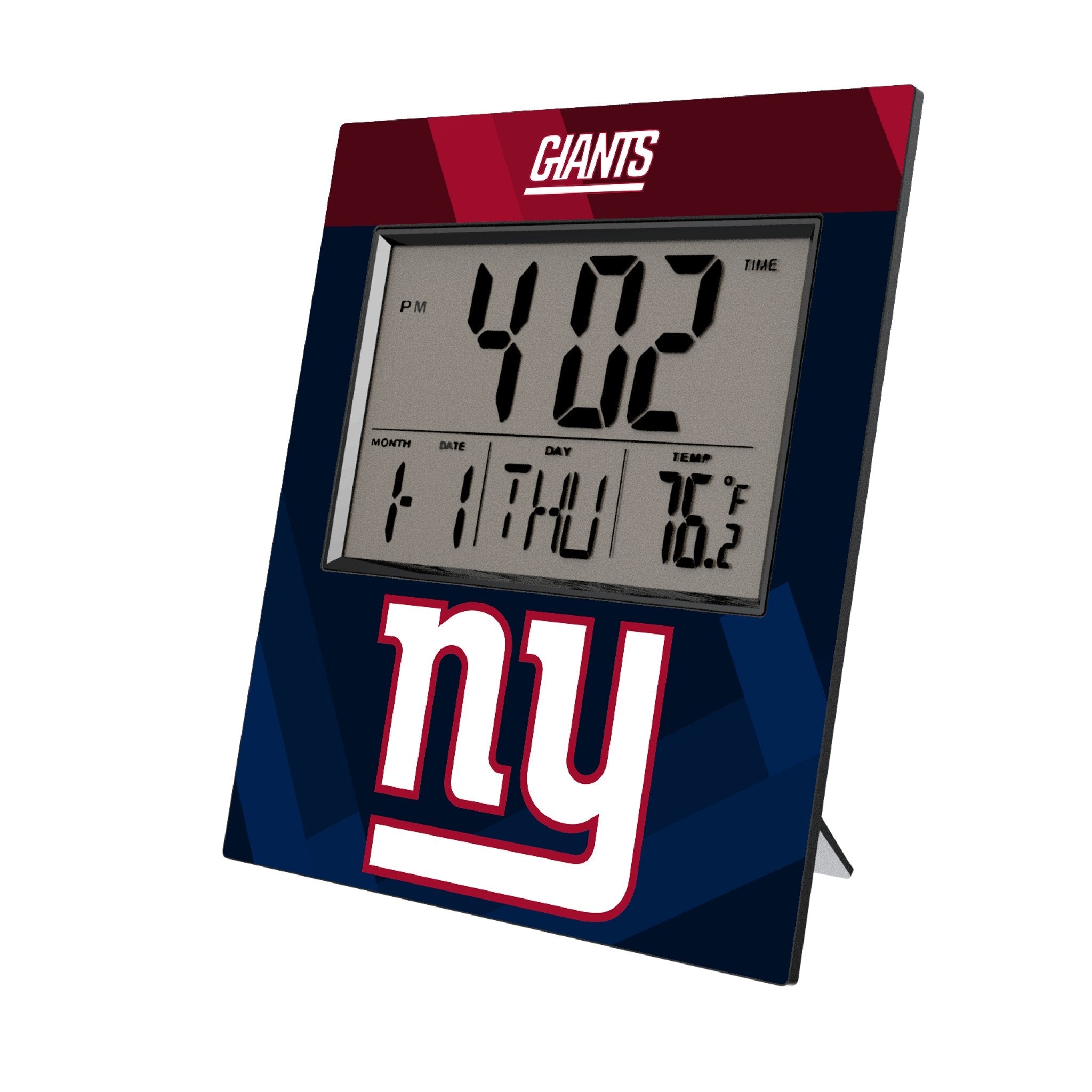 New York Giants Color Block Wall Clock - Sports Gifts, Sports Memorabilia, Sports Collectibles, Fan Shop