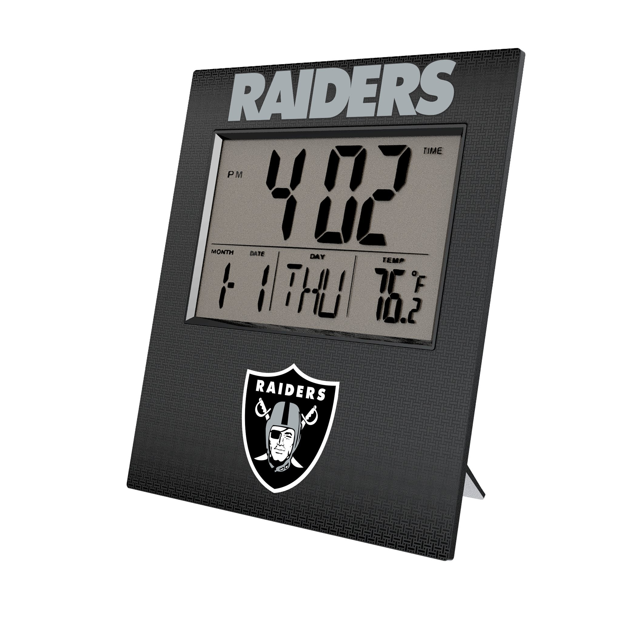Las Vegas Raiders Linen Wall Clock - Sports Gifts, Sports Memorabilia, Sports Collectibles, Fan Shop