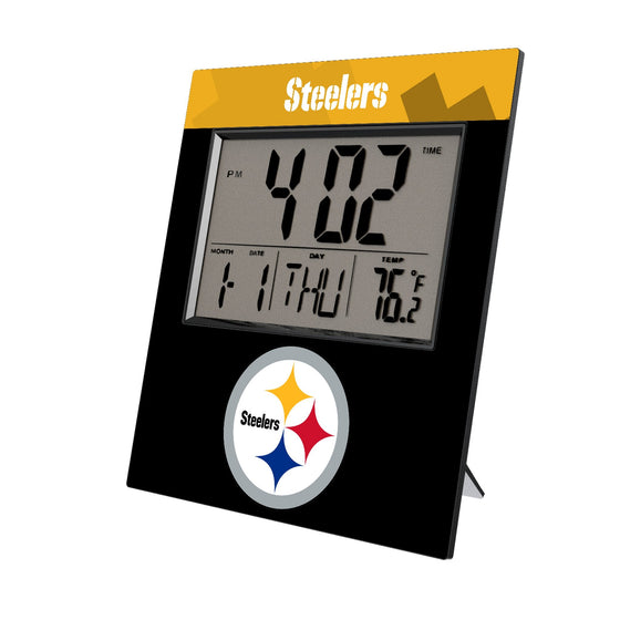 Pittsburgh Steelers Color Block Wall Clock - Sports Gifts, Sports Memorabilia, Sports Collectibles, Fan Shop