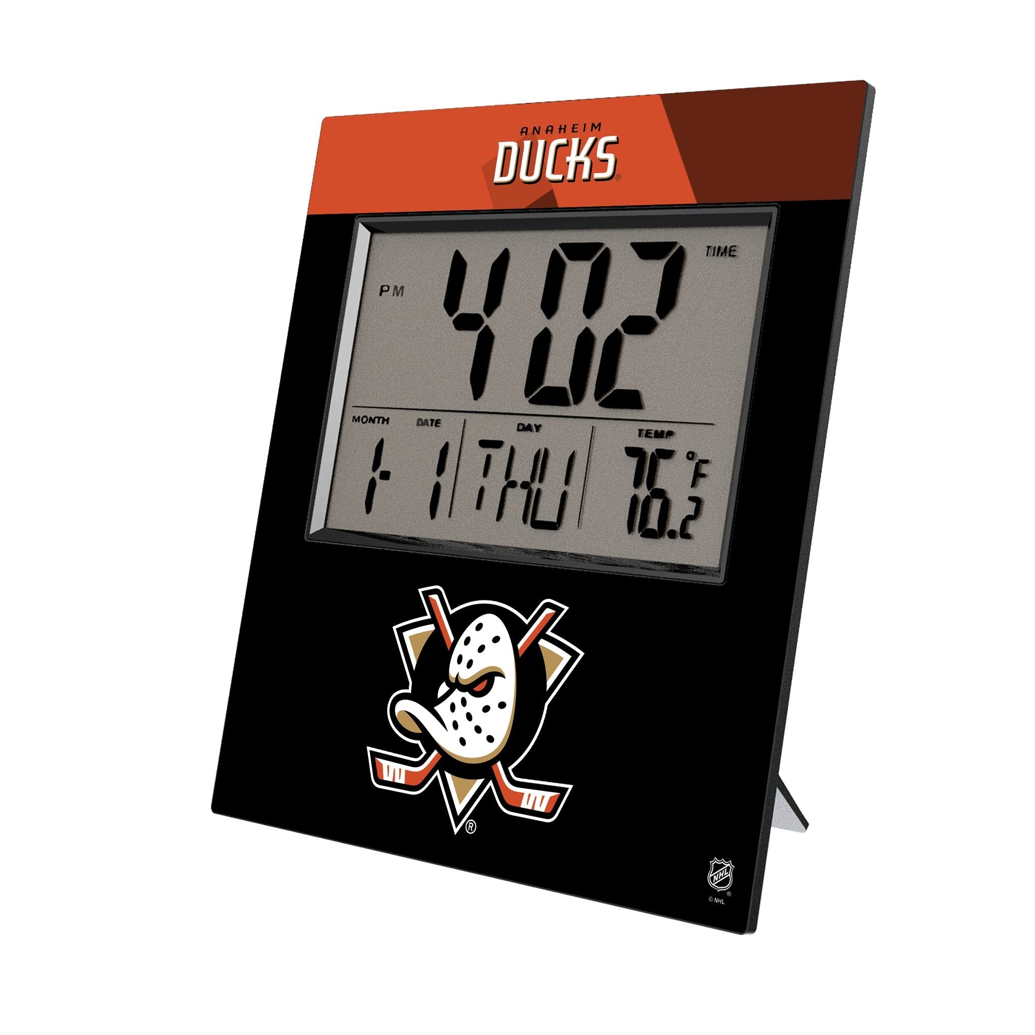 Anaheim Ducks Color Block Wall Clock - Sports Gifts, Sports Memorabilia, Sports Collectibles, Fan Shop