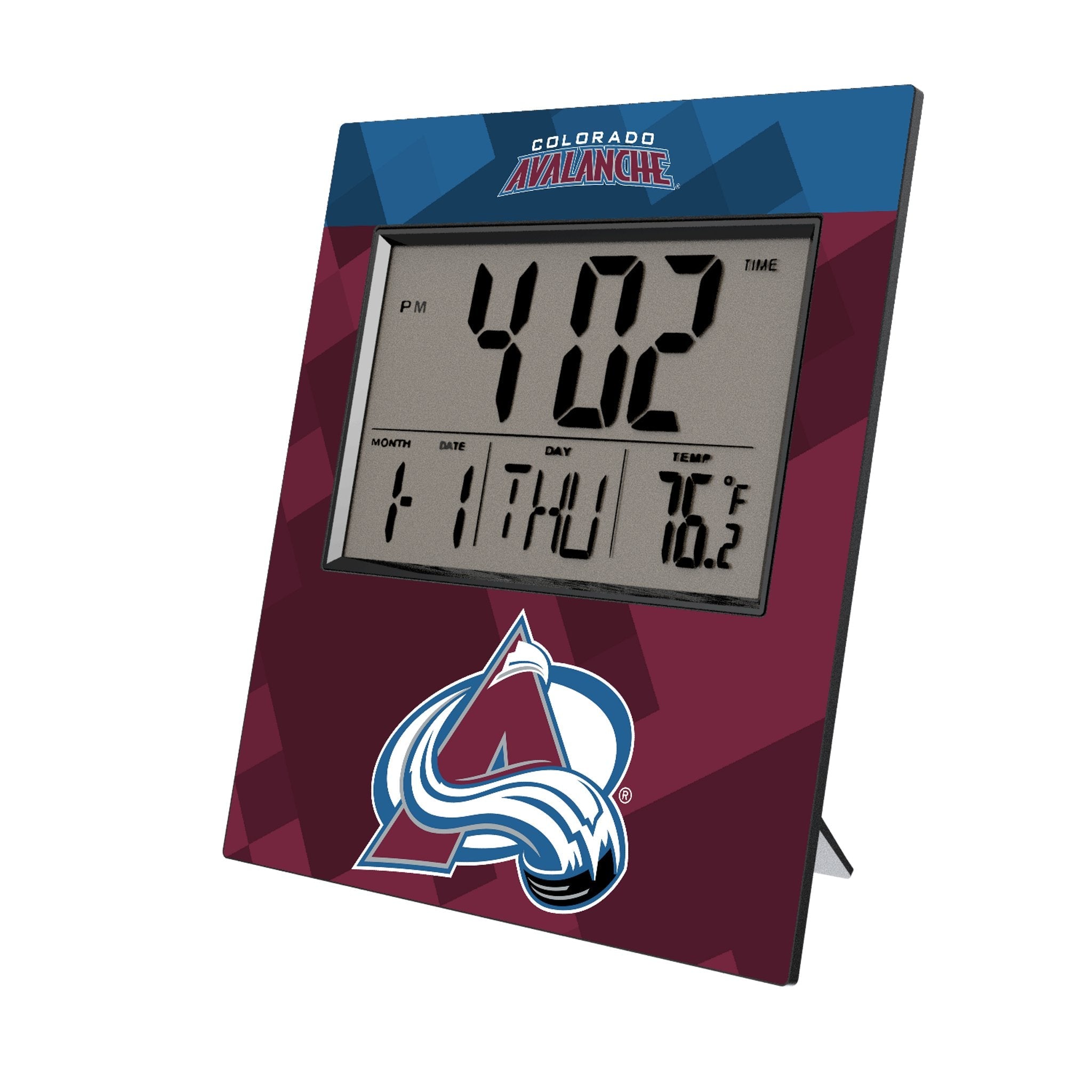 Colorado Avalanche Color Block Wall Clock - Sports Gifts, Sports Memorabilia, Sports Collectibles, Fan Shop