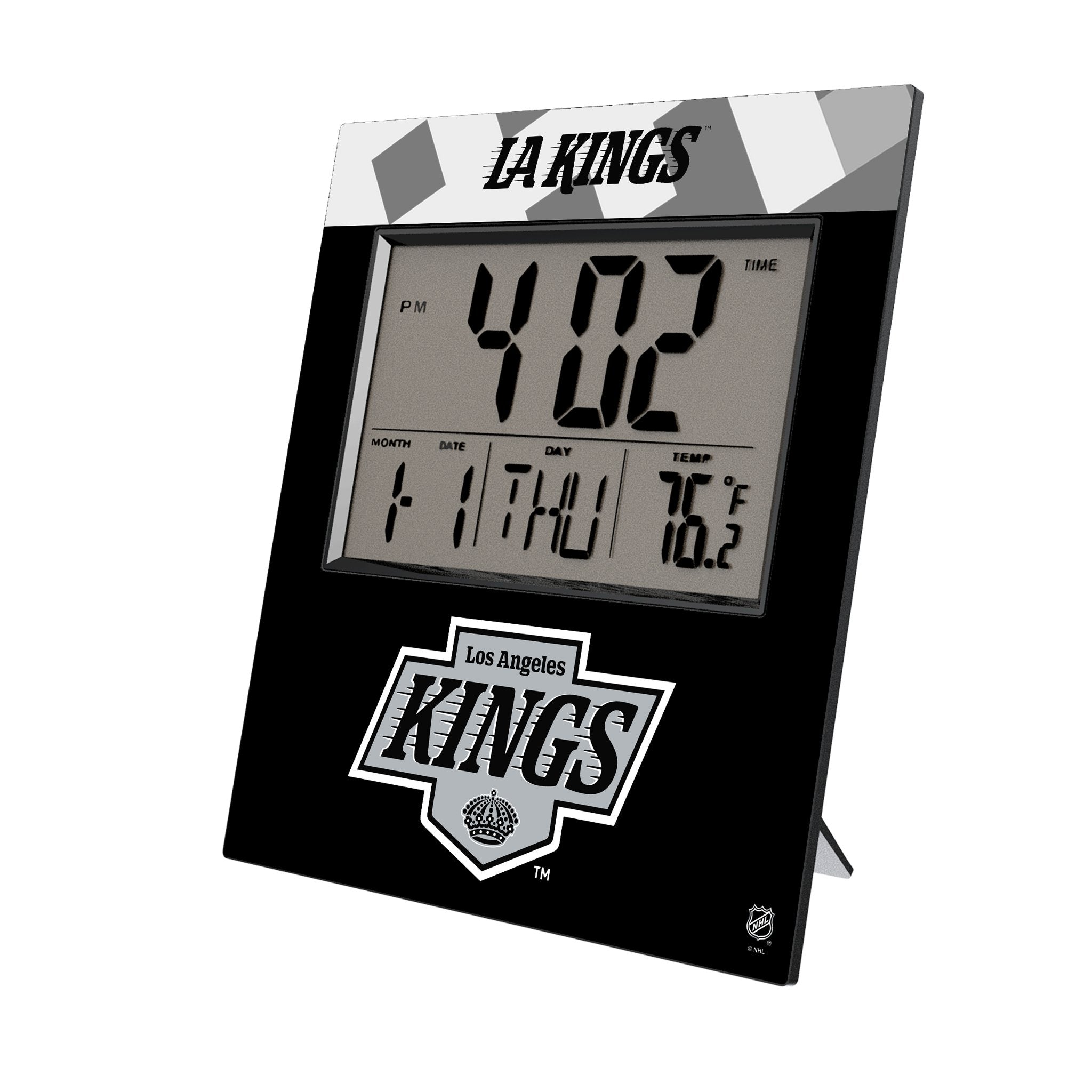 LA Kings Color Block Wall Clock - Sports Gifts, Sports Memorabilia, Sports Collectibles, Fan Shop