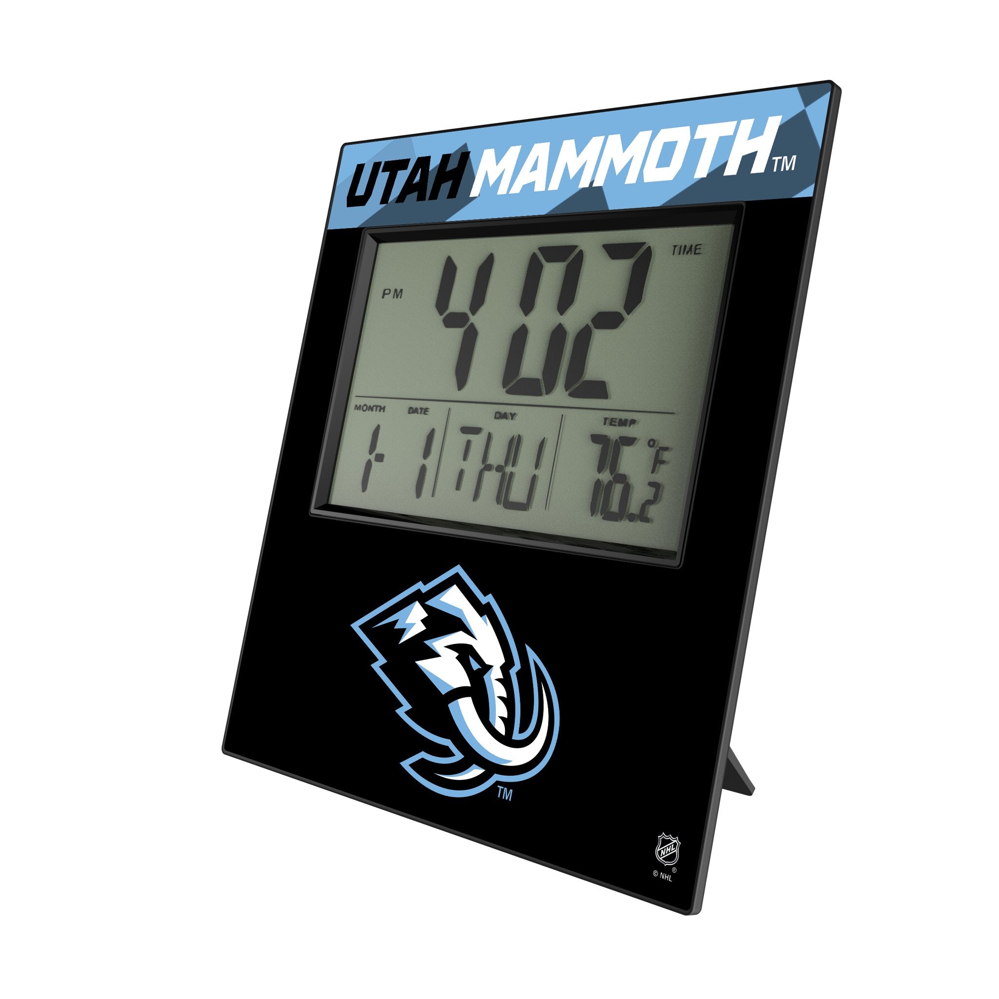 Utah Mammoth Color Block Wall Clock - Sports Gifts, Sports Memorabilia, Sports Collectibles, Fan Shop