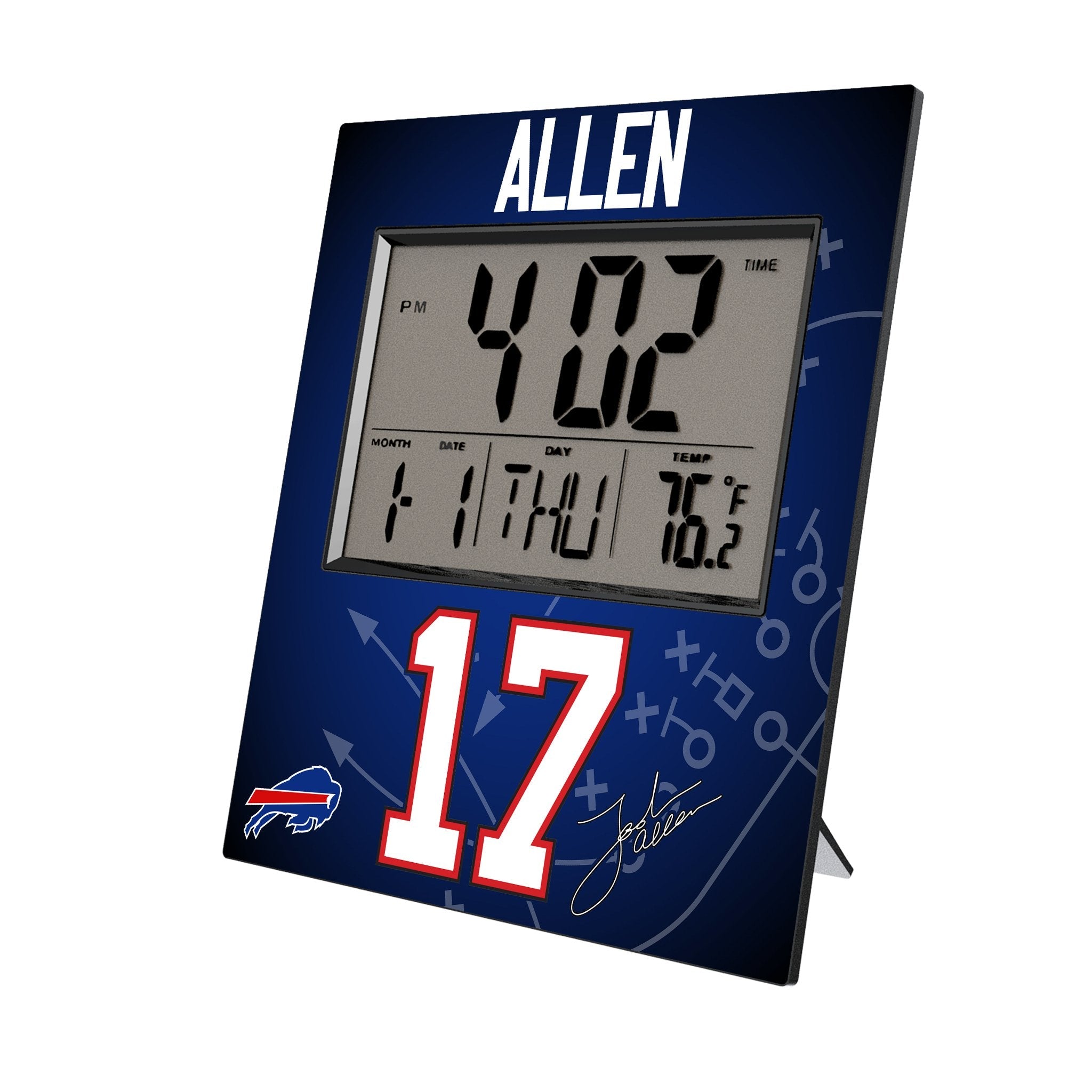 Josh Allen Buffalo Bills 17 Game Tactic Wall Clock - Sports Gifts, Sports Memorabilia, Sports Collectibles, Fan Shop