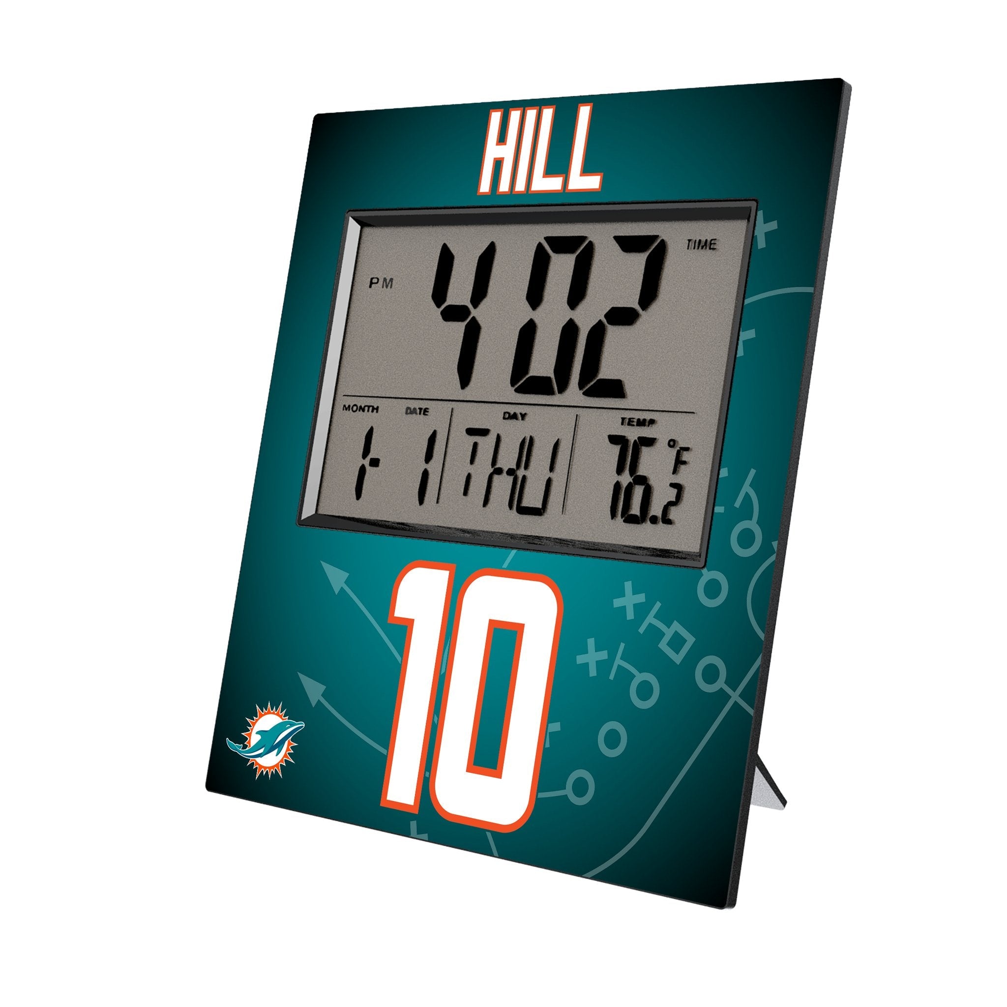 Tyreek Hill Miami Dolphins 10 Game Tactic Wall Clock - Sports Gifts, Sports Memorabilia, Sports Collectibles, Fan Shop