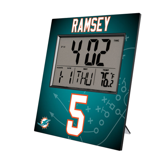 Jalen Ramsey Miami Dolphins 5 Game Tactic Wall Clock - Sports Gifts, Sports Memorabilia, Sports Collectibles, Fan Shop