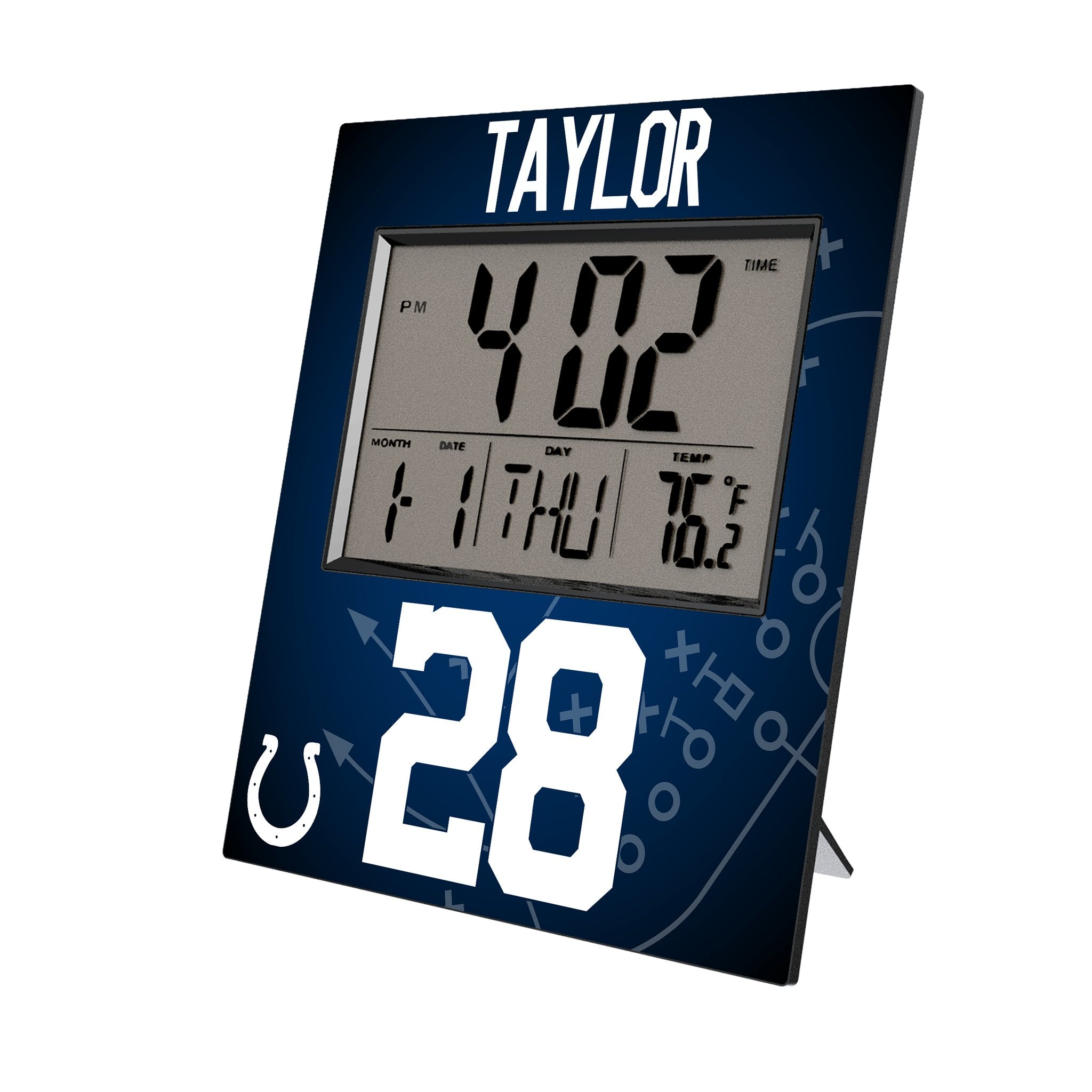 Jonathan Taylor Indianapolis Colts 28 Game Tactic Wall Clock - Sports Gifts, Sports Memorabilia, Sports Collectibles, Fan Shop