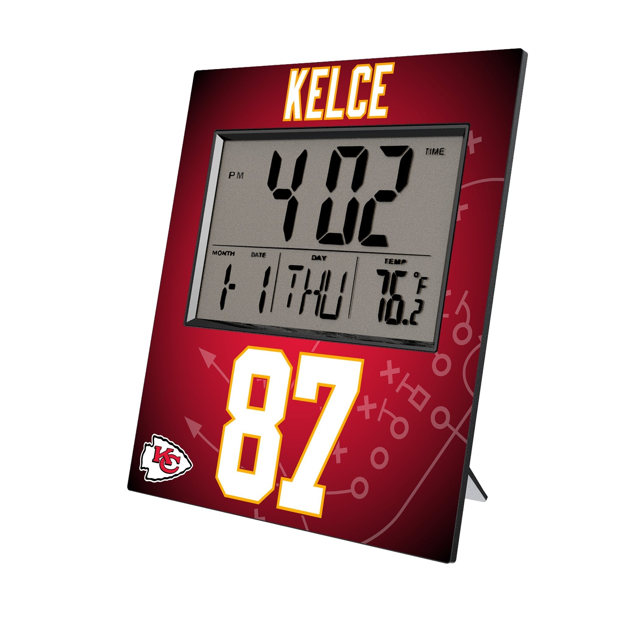 Travis Kelce Kansas City Chiefs 87 Game Tactic Wall Clock - Sports Gifts, Sports Memorabilia, Sports Collectibles, Fan Shop