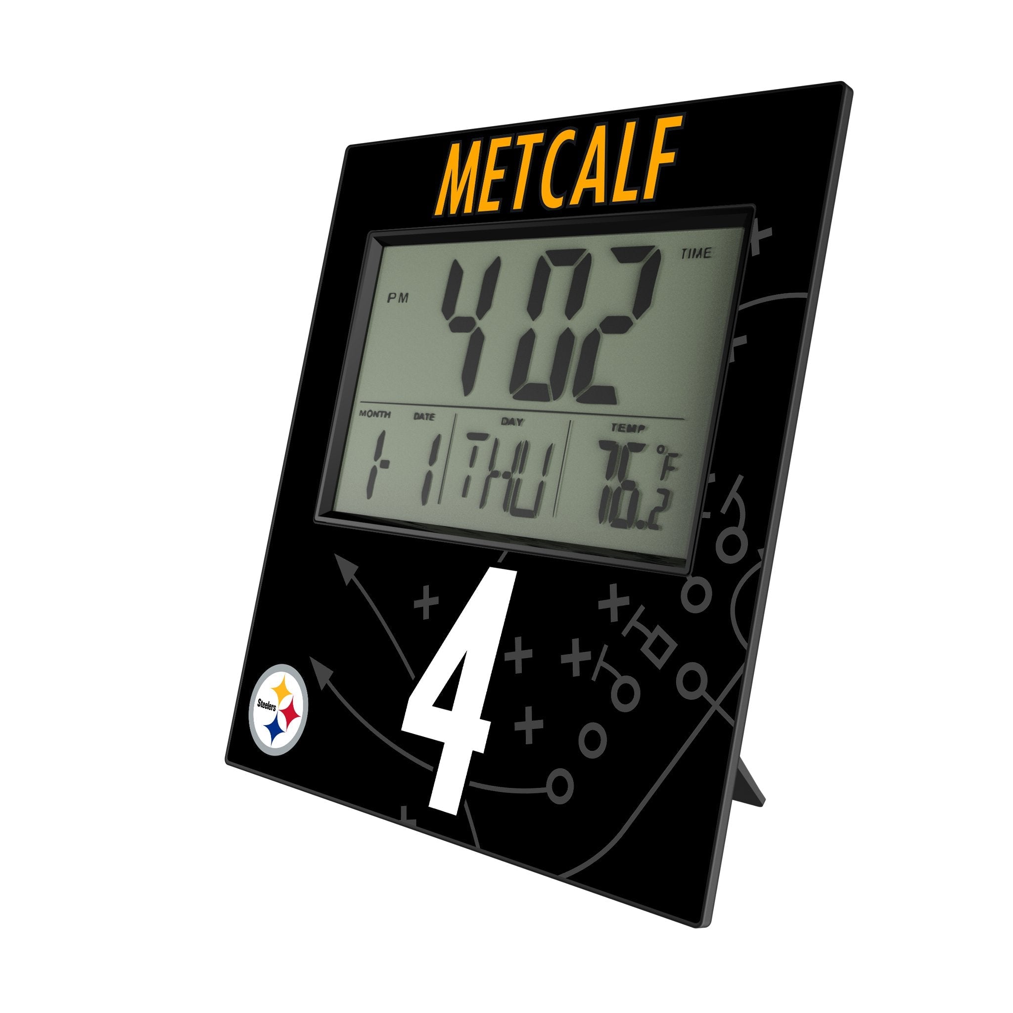 DK Metcalf Pittsburgh Steelers 4 Game Tactic Wall Clock - Sports Gifts, Sports Memorabilia, Sports Collectibles, Fan Shop