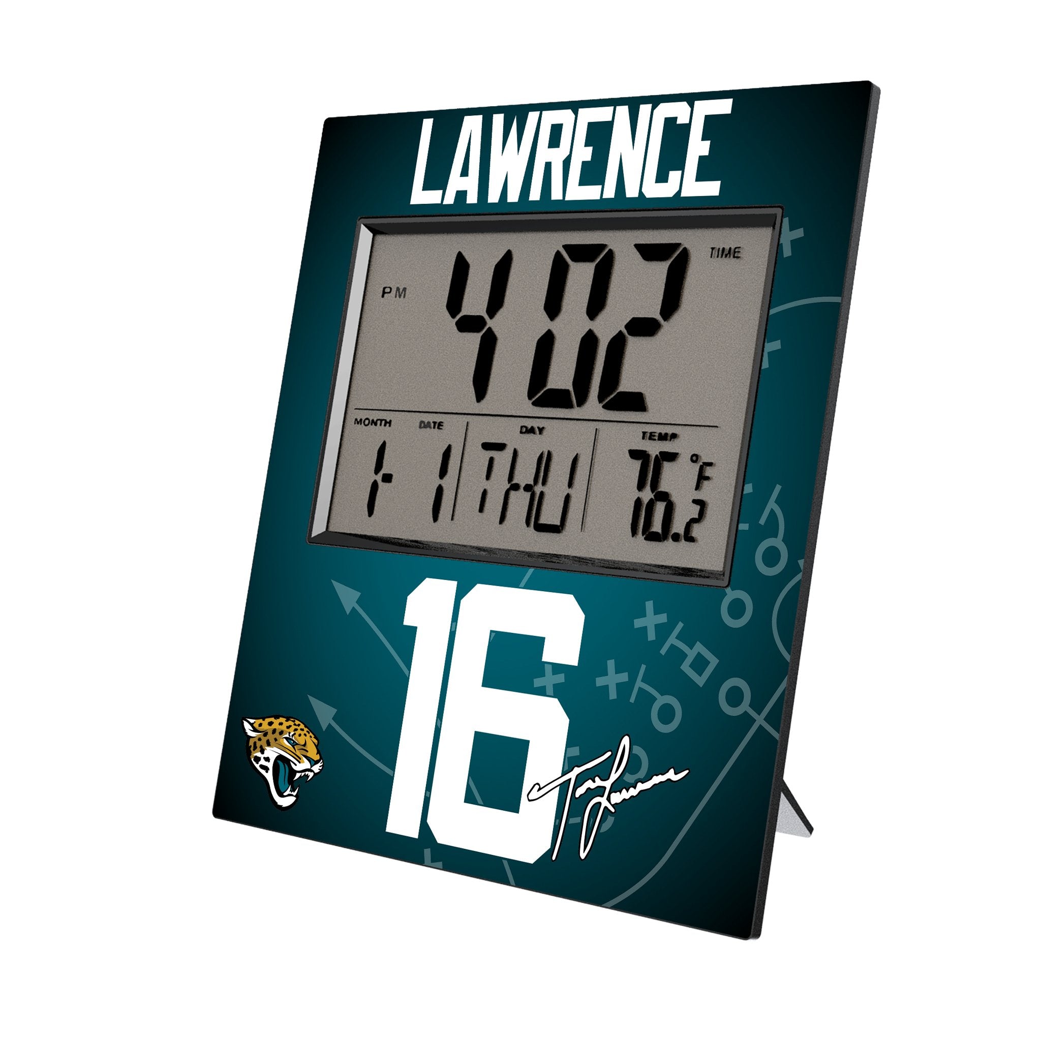 Trevor Lawrence Jacksonville Jaguars 16 Game Tactic Wall Clock - Sports Gifts, Sports Memorabilia, Sports Collectibles, Fan Shop