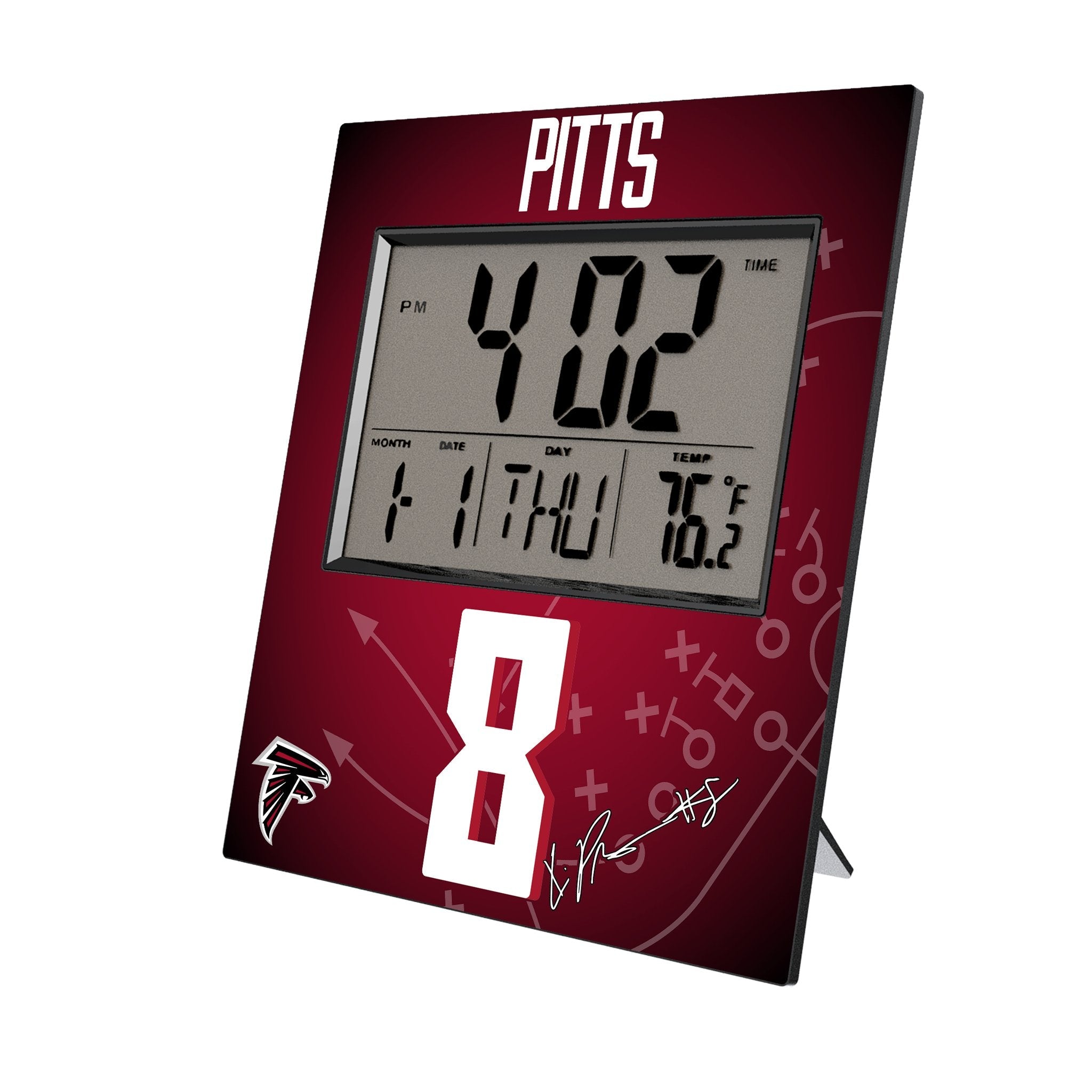 Kyle Pitts Atlanta Falcons 8 Game Tactic Wall Clock - Sports Gifts, Sports Memorabilia, Sports Collectibles, Fan Shop