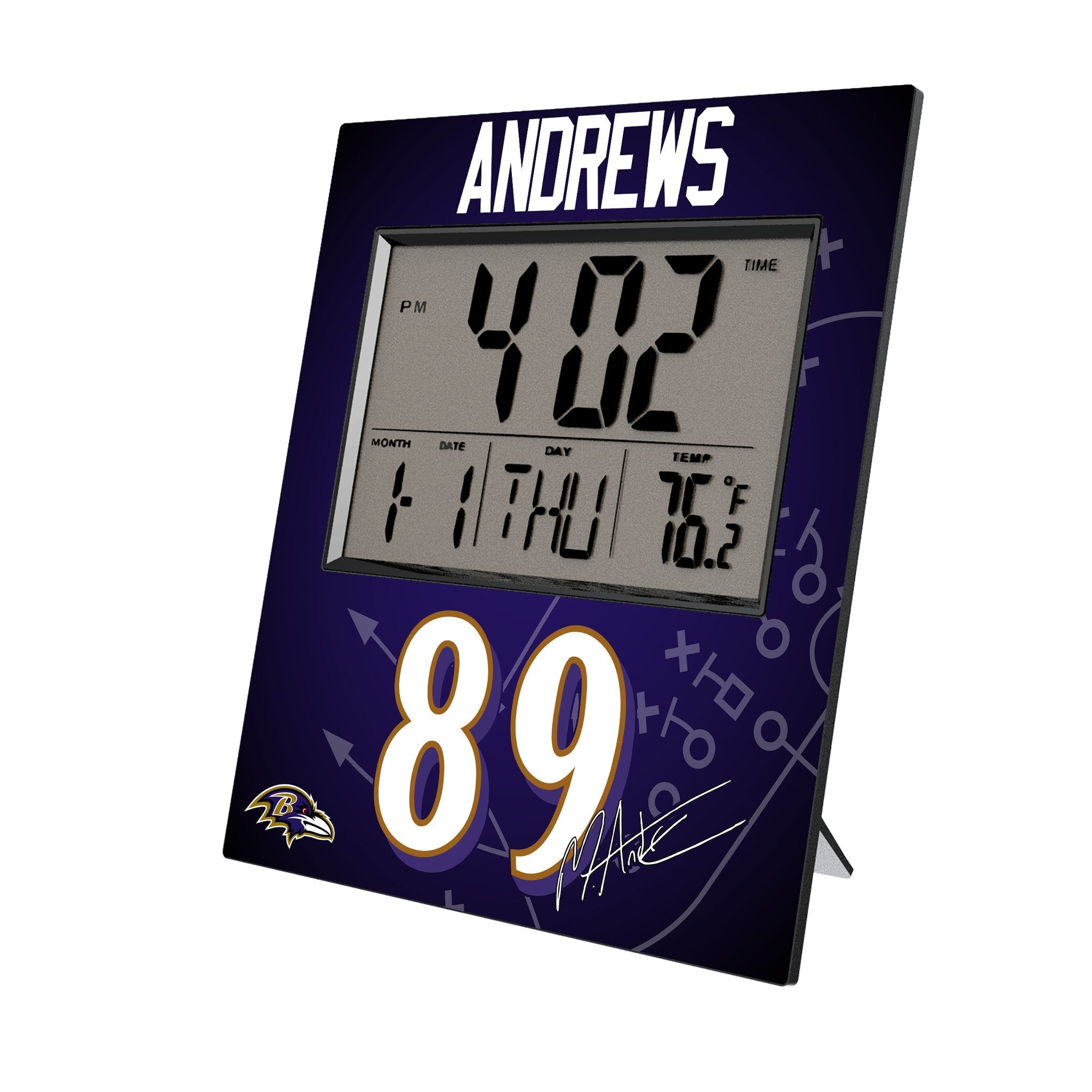 Mark Andrews Baltimore Ravens 89 Game Tactic Wall Clock - Sports Gifts, Sports Memorabilia, Sports Collectibles, Fan Shop