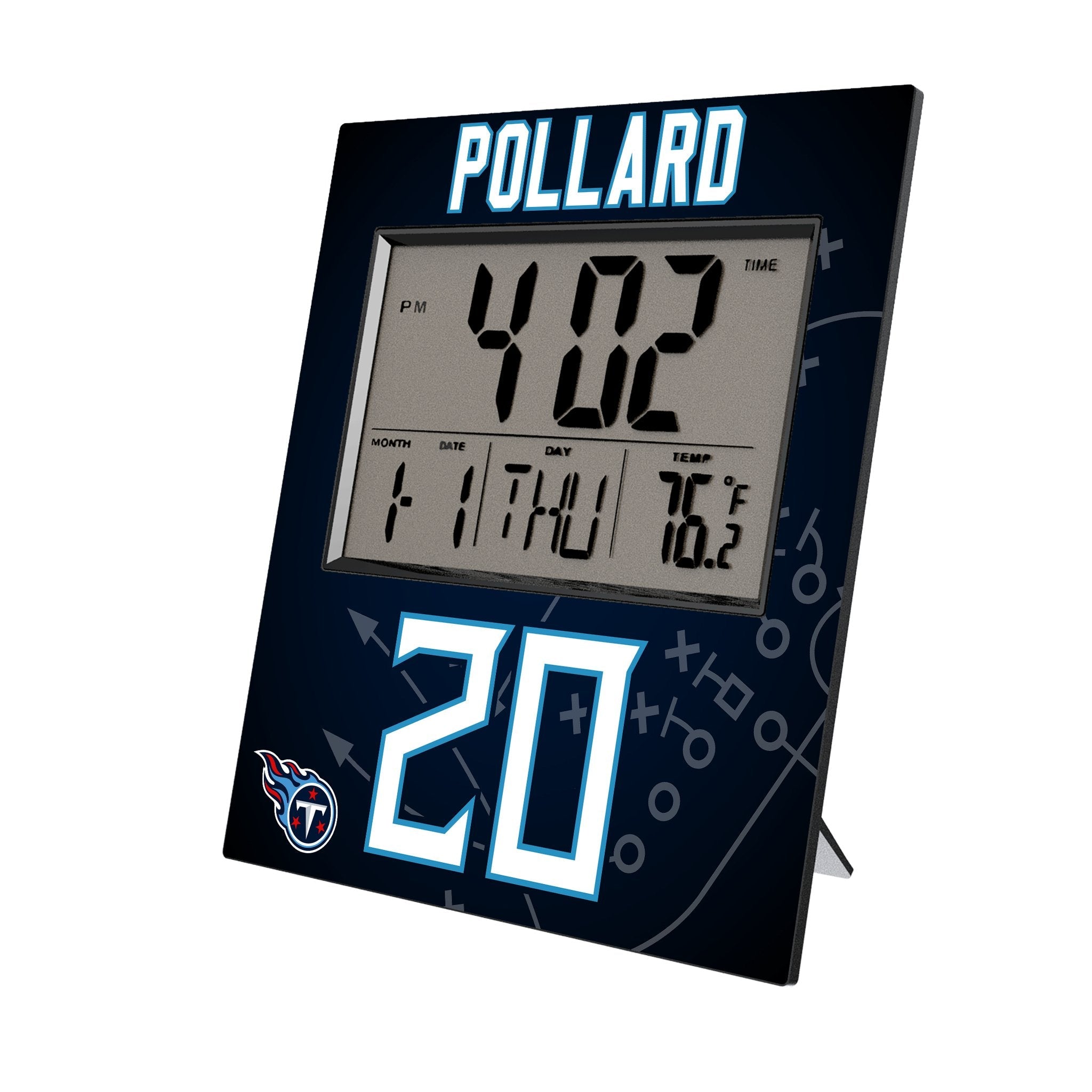 Tony Pollard Tennessee Titans 20 Game Tactic Wall Clock - Sports Gifts, Sports Memorabilia, Sports Collectibles, Fan Shop