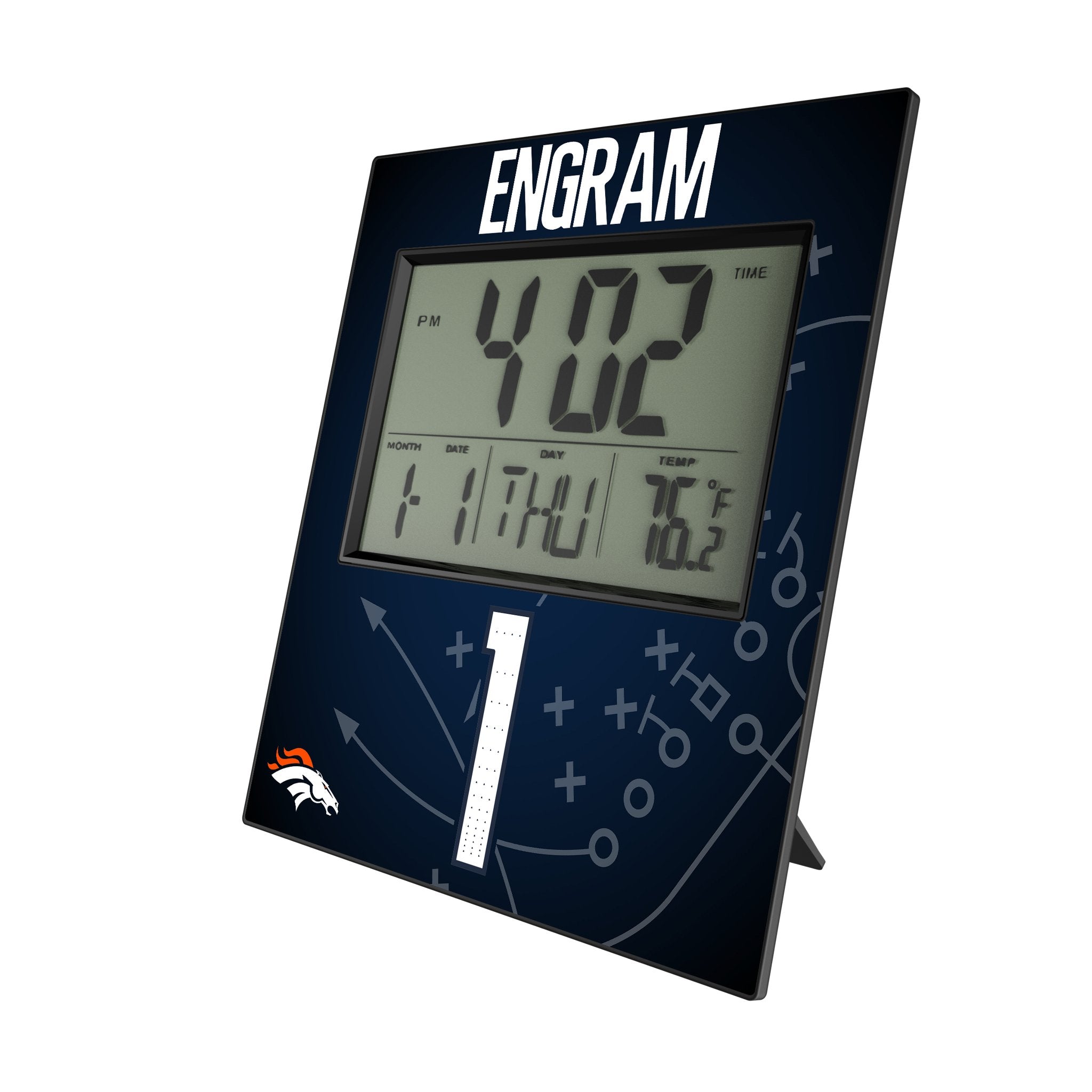 Evan Engram Denver Broncos 1 Game Tactic Wall Clock - Sports Gifts, Sports Memorabilia, Sports Collectibles, Fan Shop