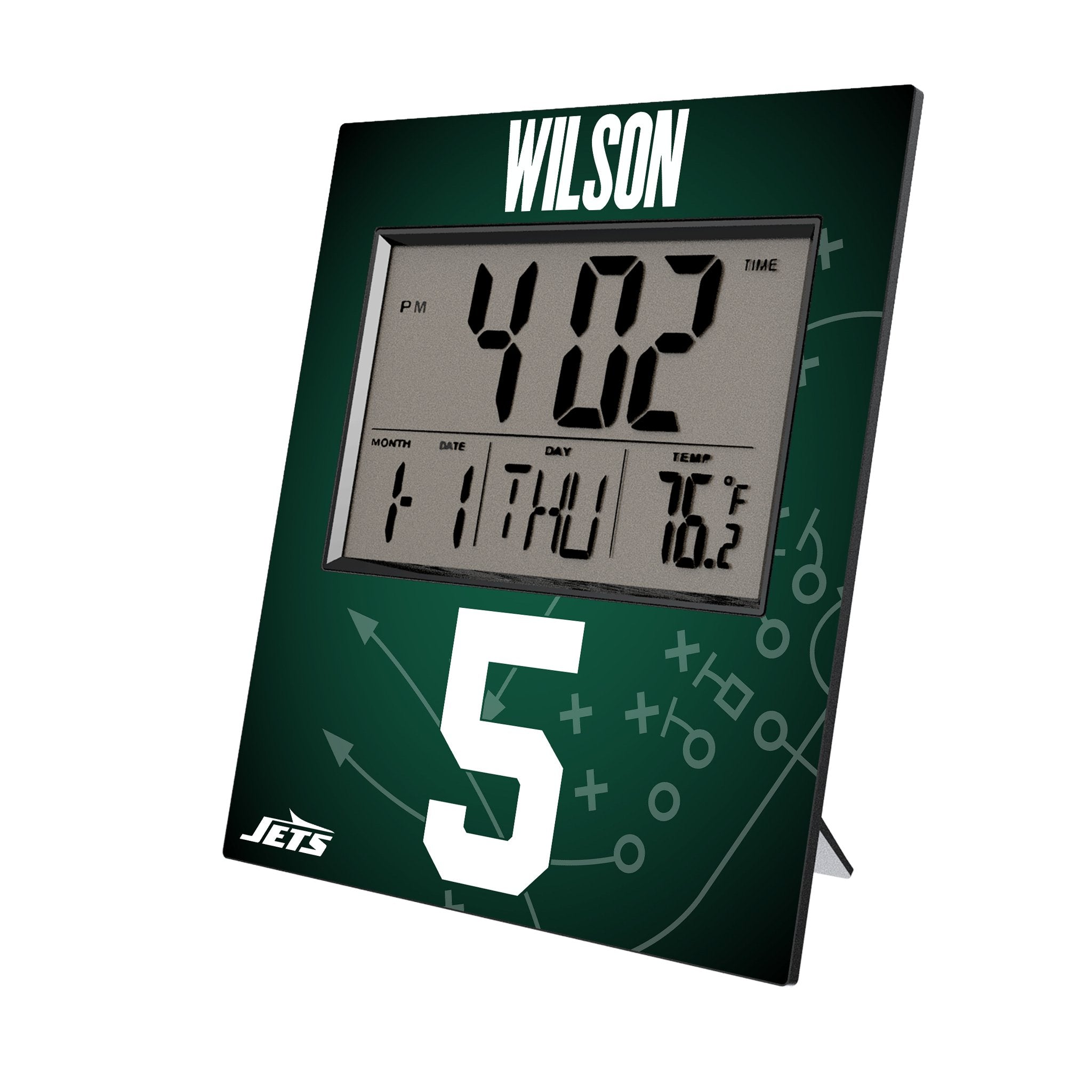 Garrett Wilson New York Jets 5 Game Tactic Wall Clock - Sports Gifts, Sports Memorabilia, Sports Collectibles, Fan Shop