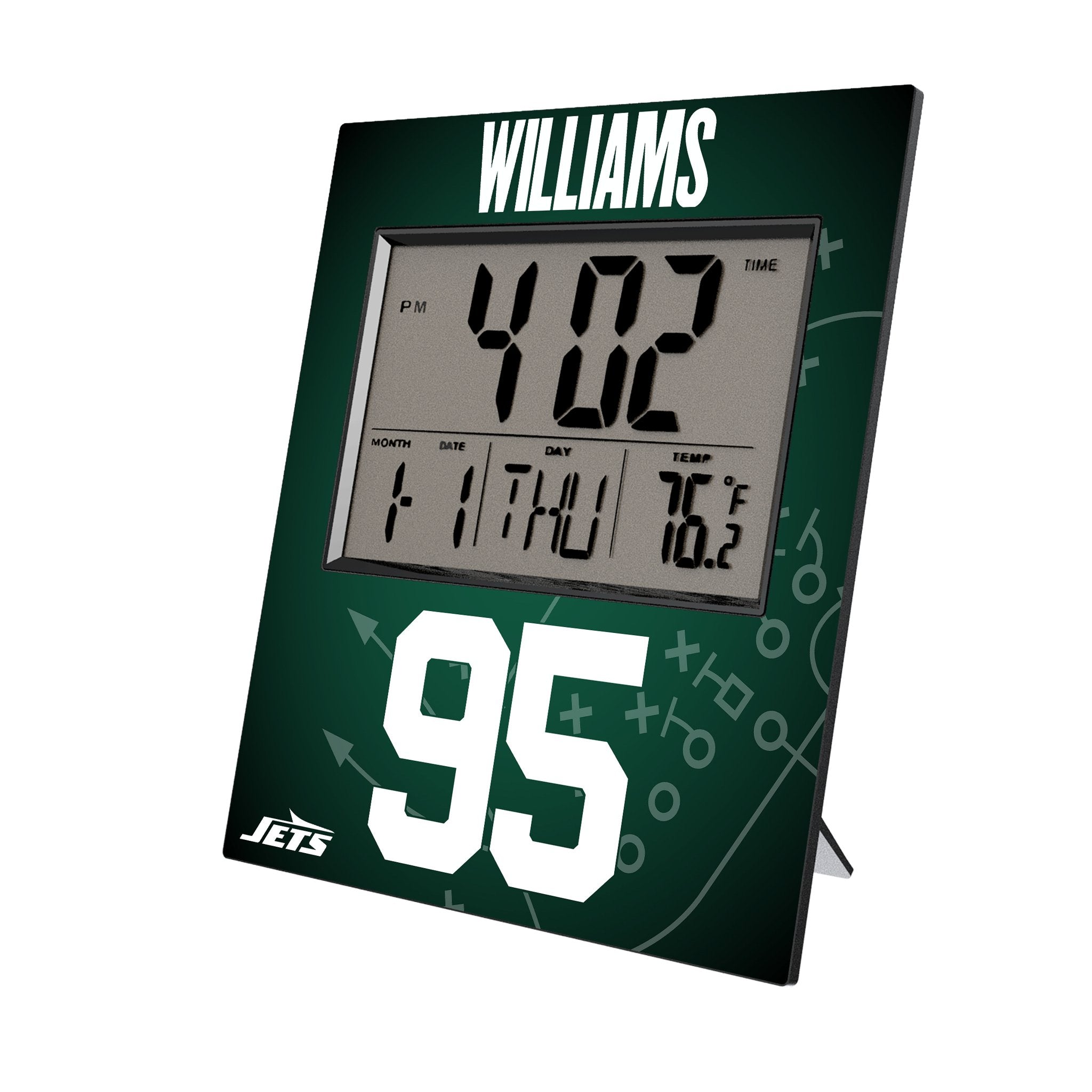 Quinnen Williams New York Jets 95 Game Tactic Wall Clock - Sports Gifts, Sports Memorabilia, Sports Collectibles, Fan Shop